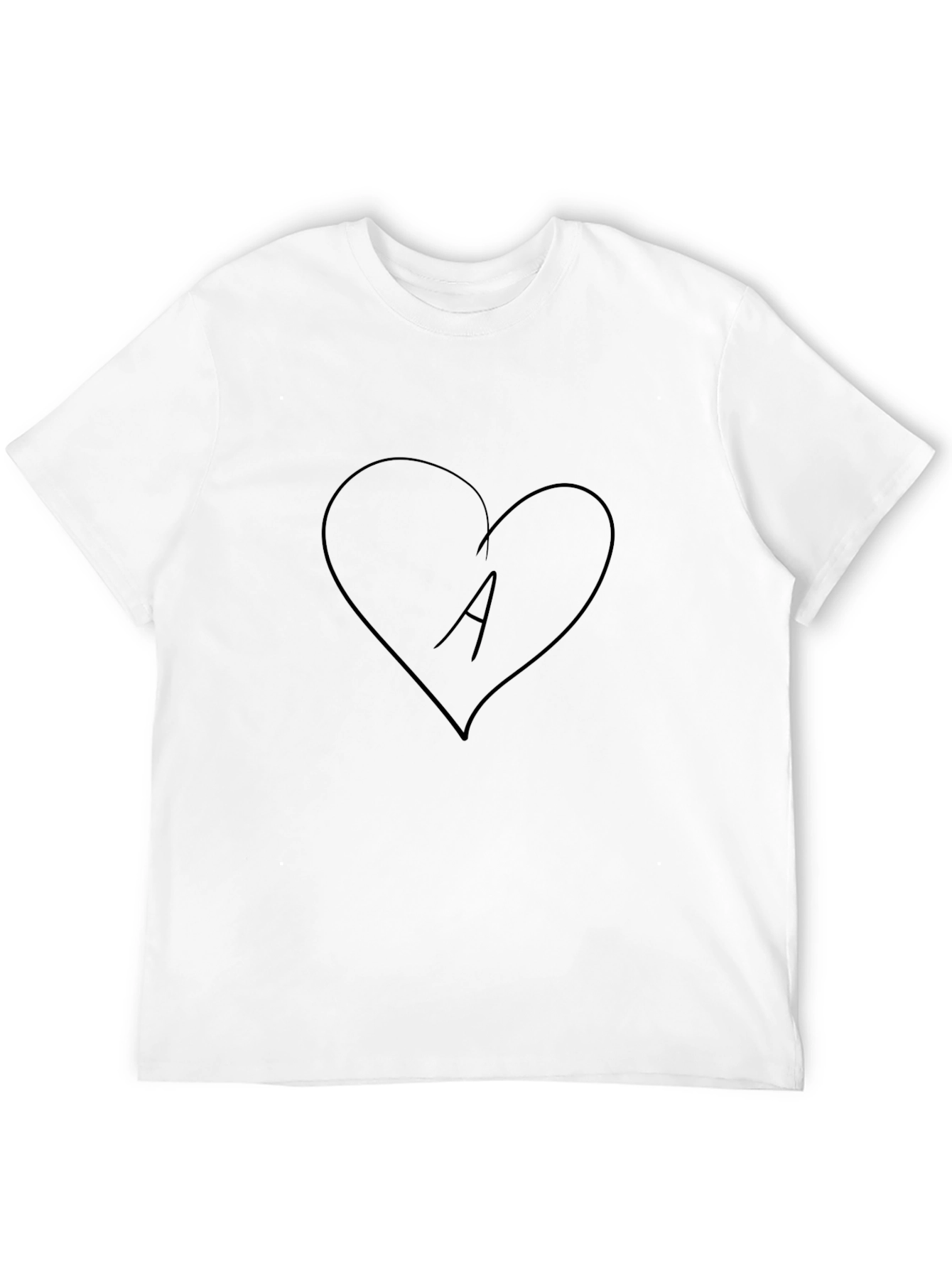 Black Heart Tee: Minimalist Love Statement T-Shirt