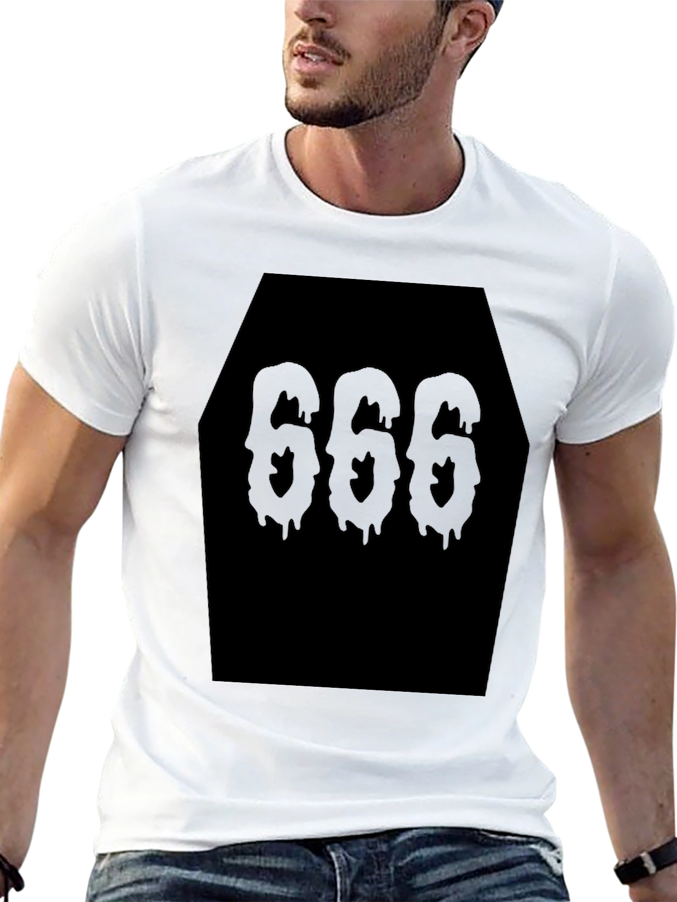 Coffin 666 Black Graphic Tee