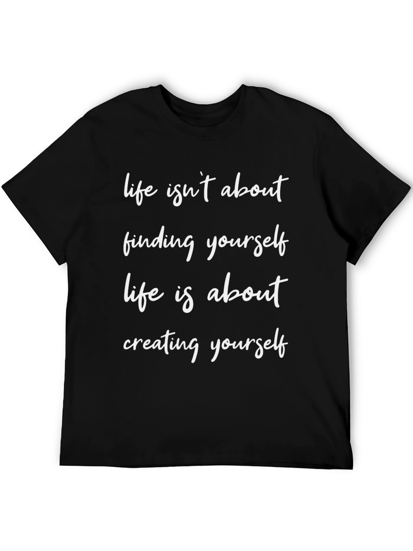 Inspirational Quote Graphic Tee - Black