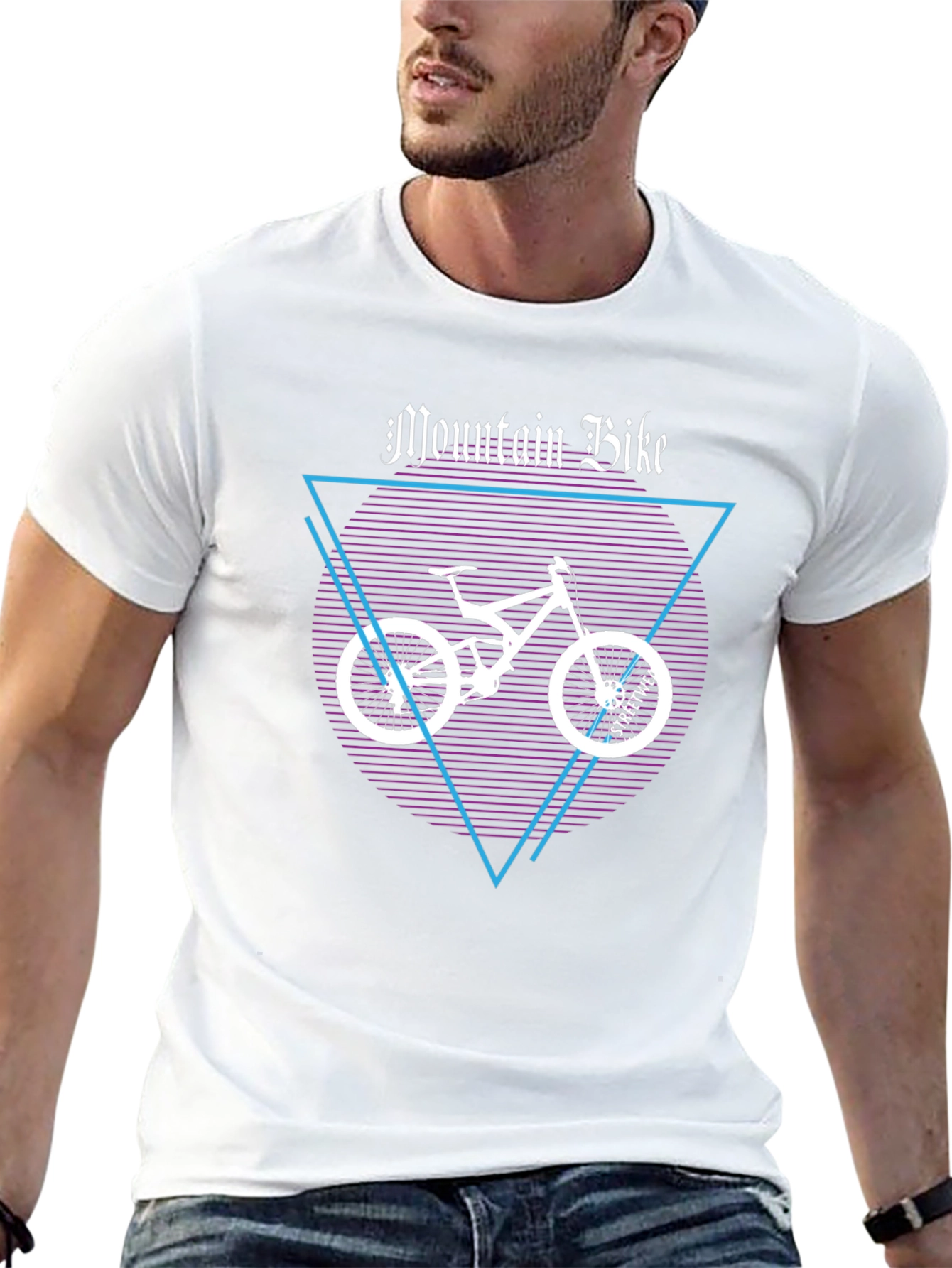 Mountain Bike Graphic Tee - Black Cotton T-Shirt