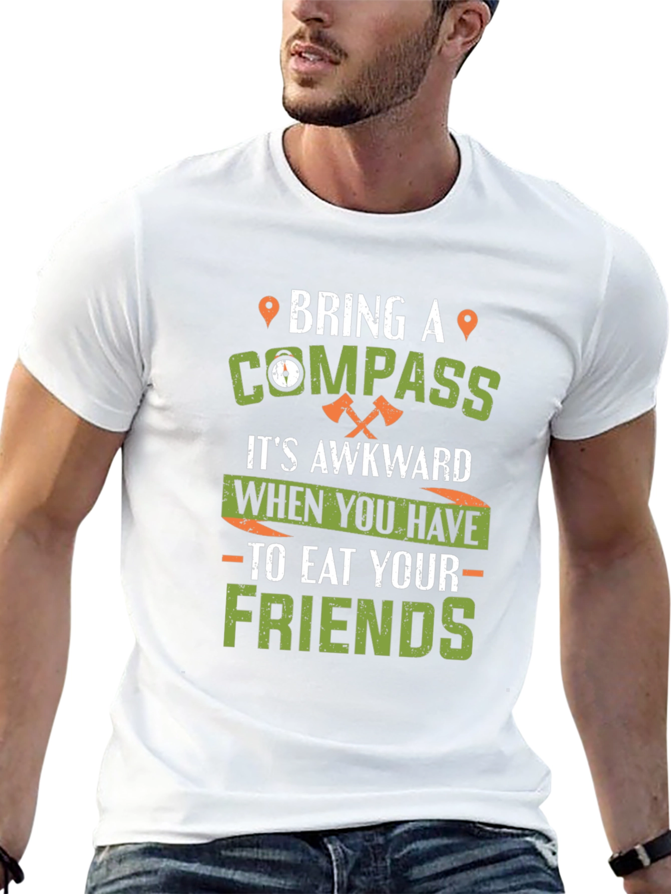 Bring a Compass Graphic Tee - Funny Camping T-Shirt