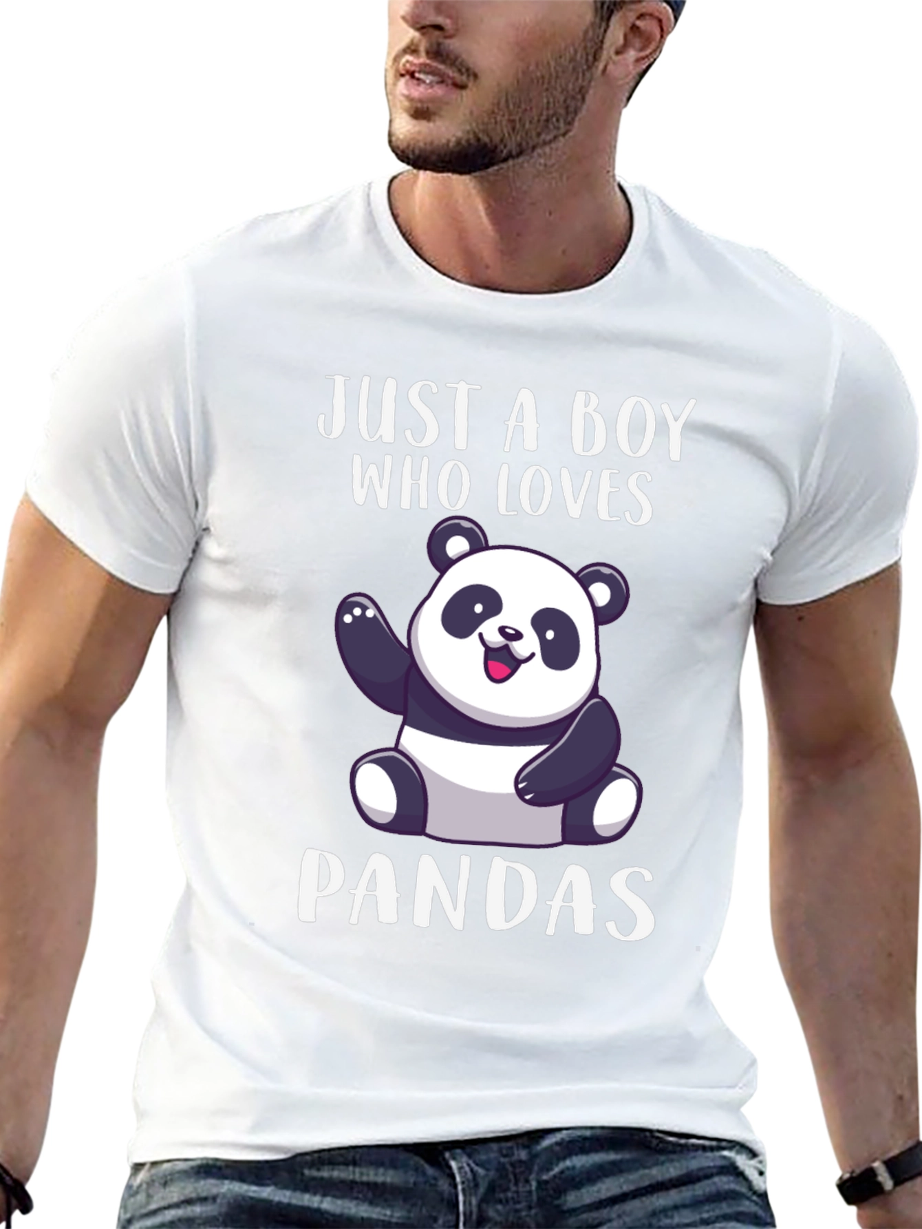Just A Boy Who Loves Pandas Graphic Tee