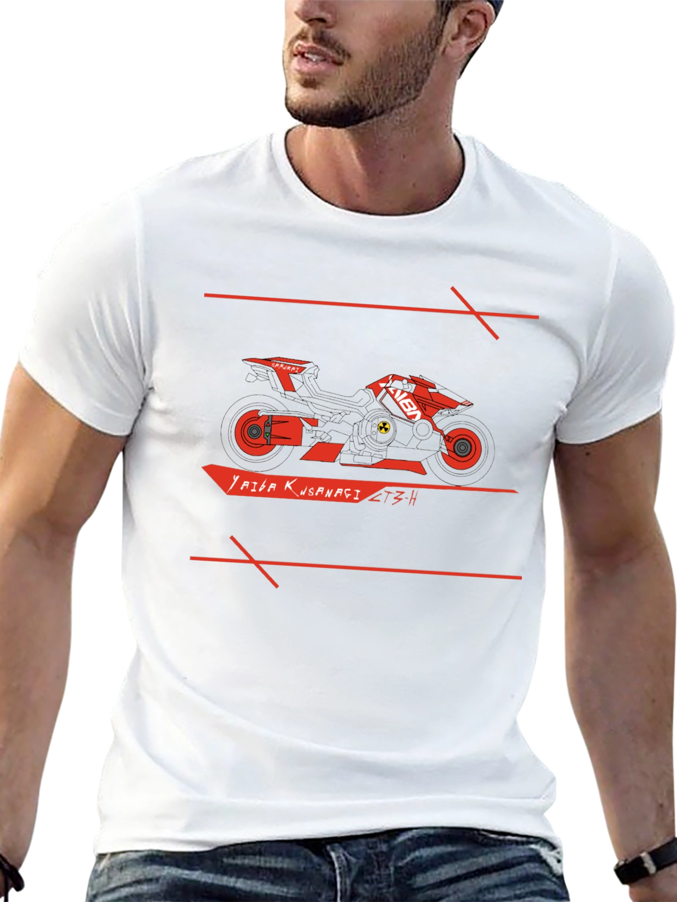 Cyberpunk Motorcycle Graphic T-Shirt