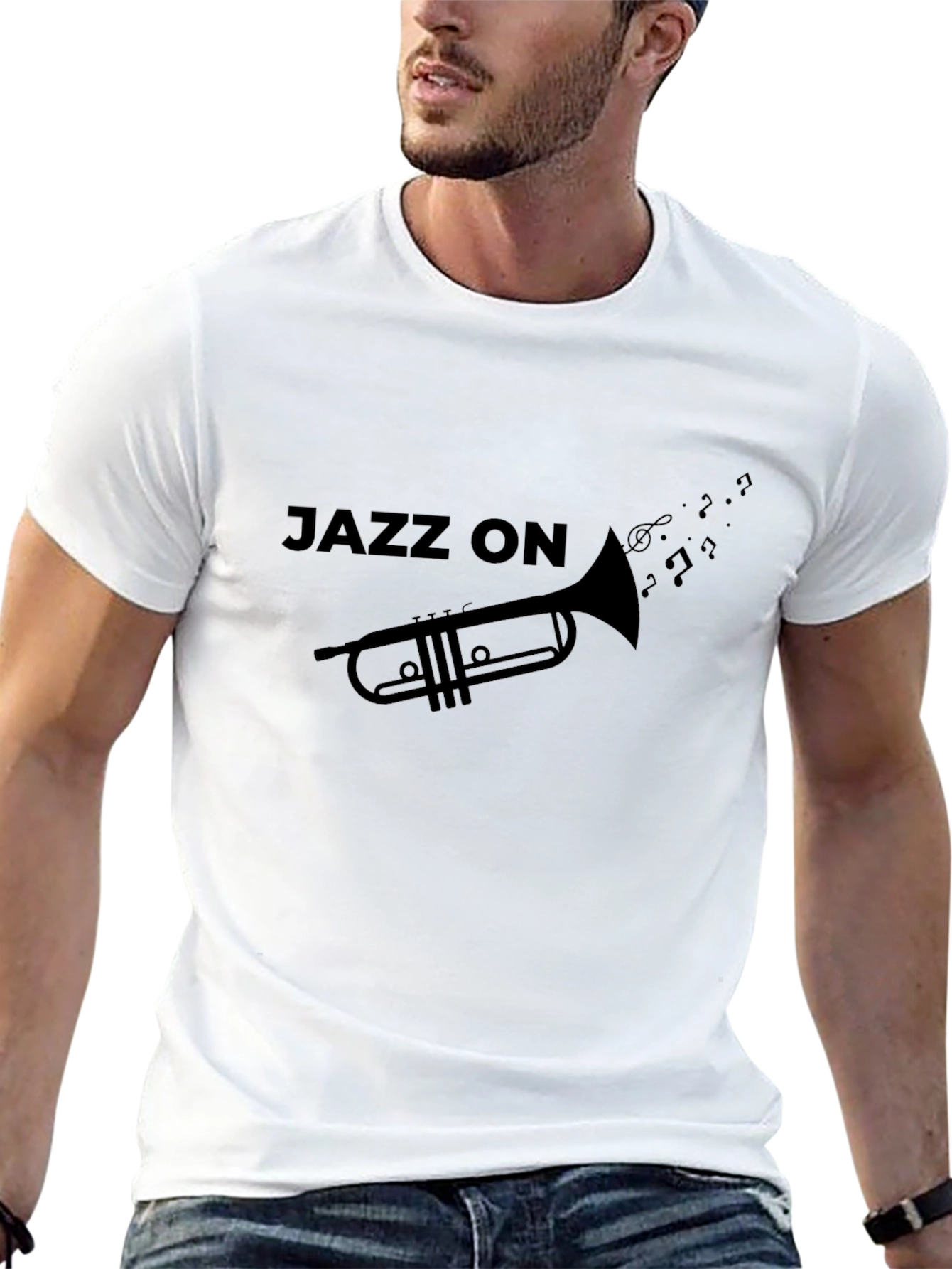 Jazz On Graphic Tee - Music Lover Shirt