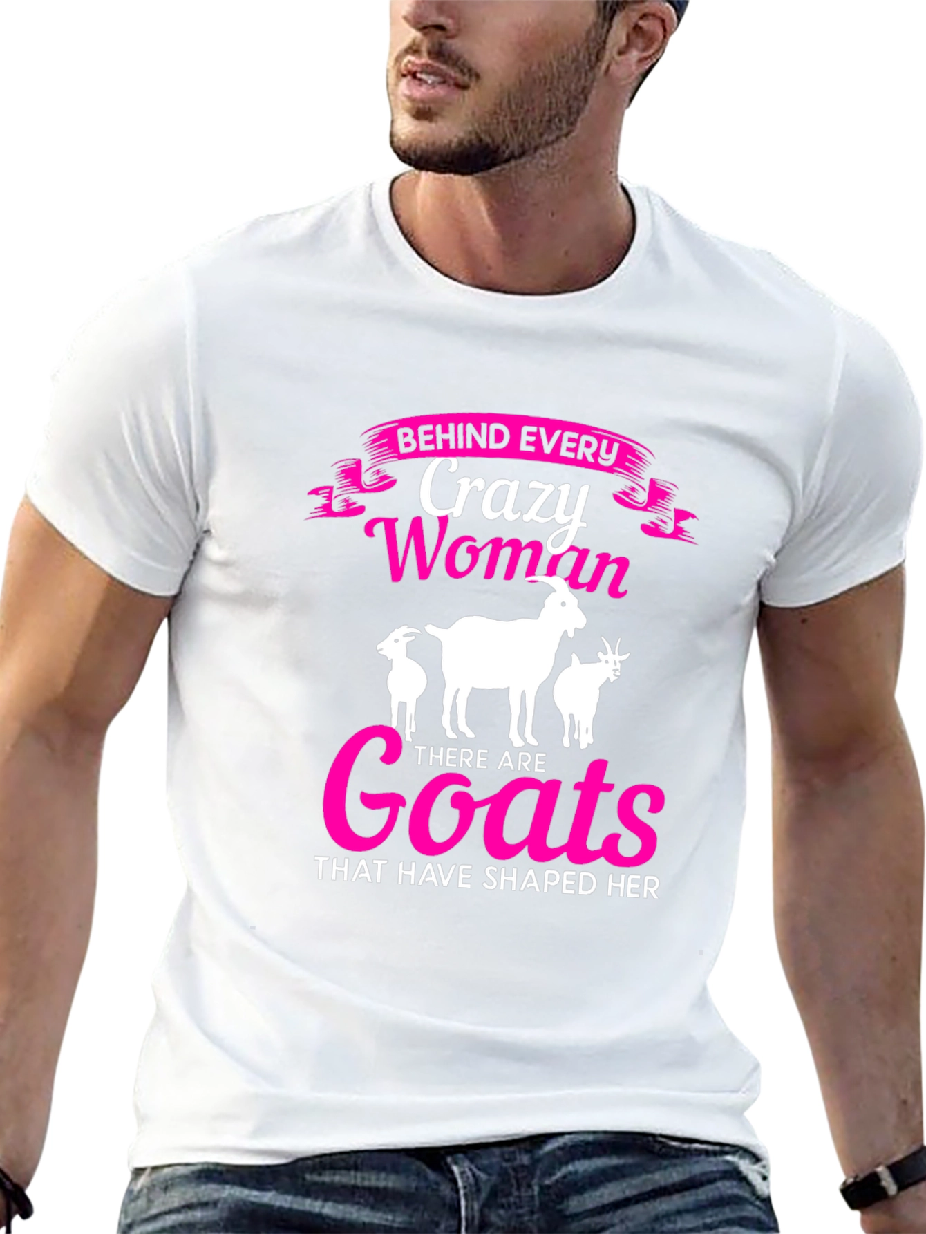 Crazy Woman Goats T-Shirt - Black