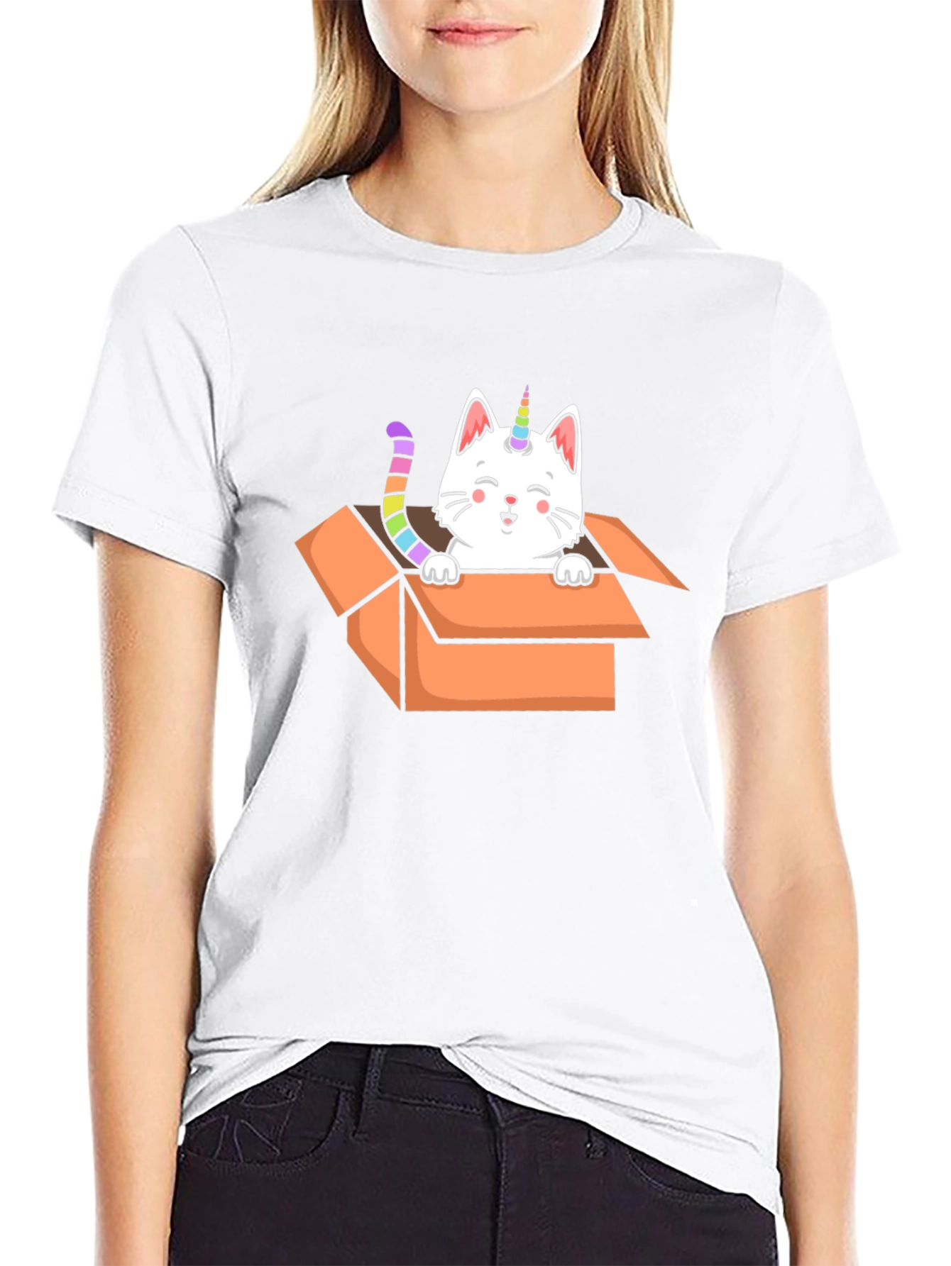 Unicorn Cat in a Box T-Shirt
