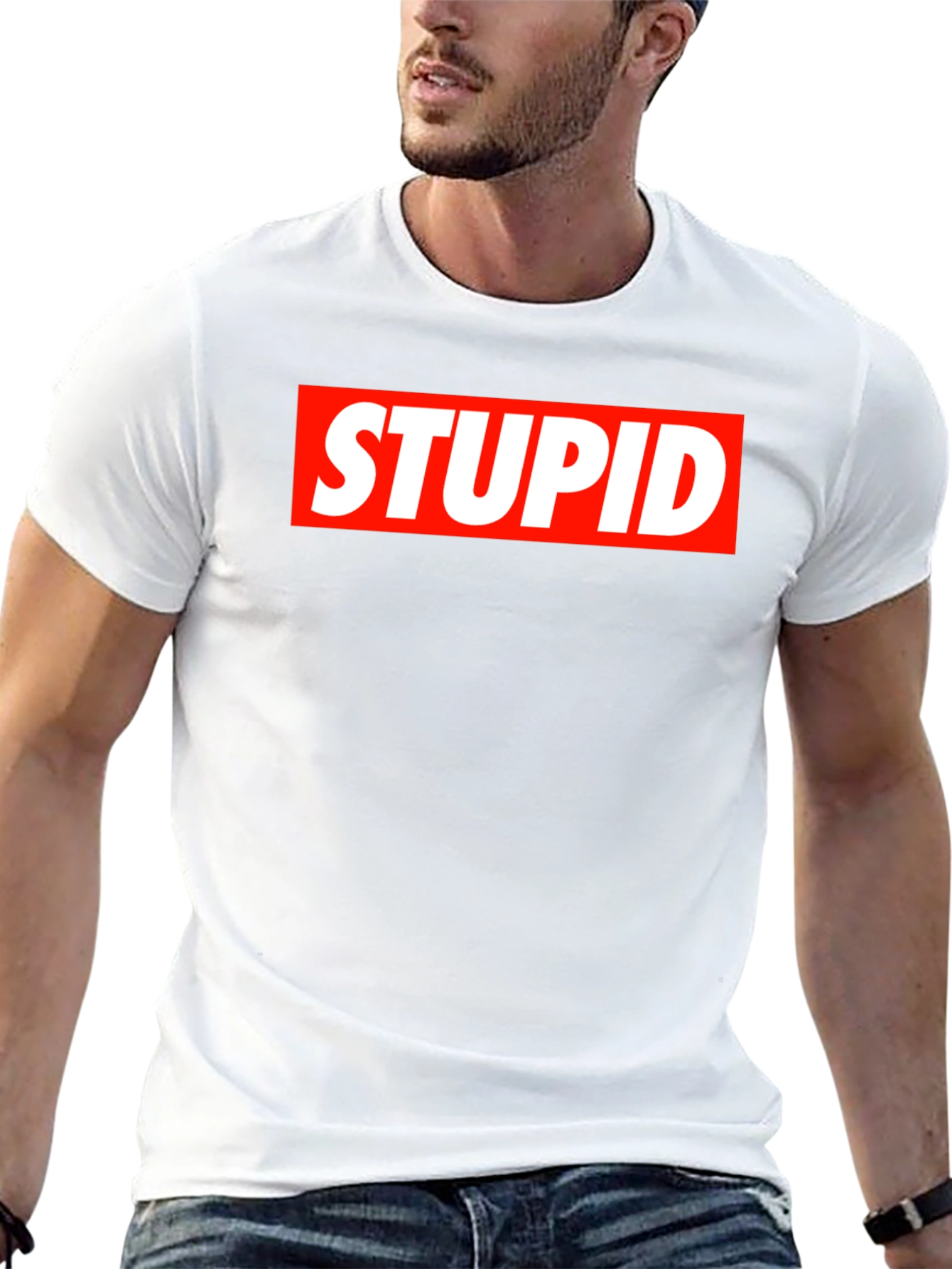 STUPID Graphic Tee - Bold Statement Black T-Shirt