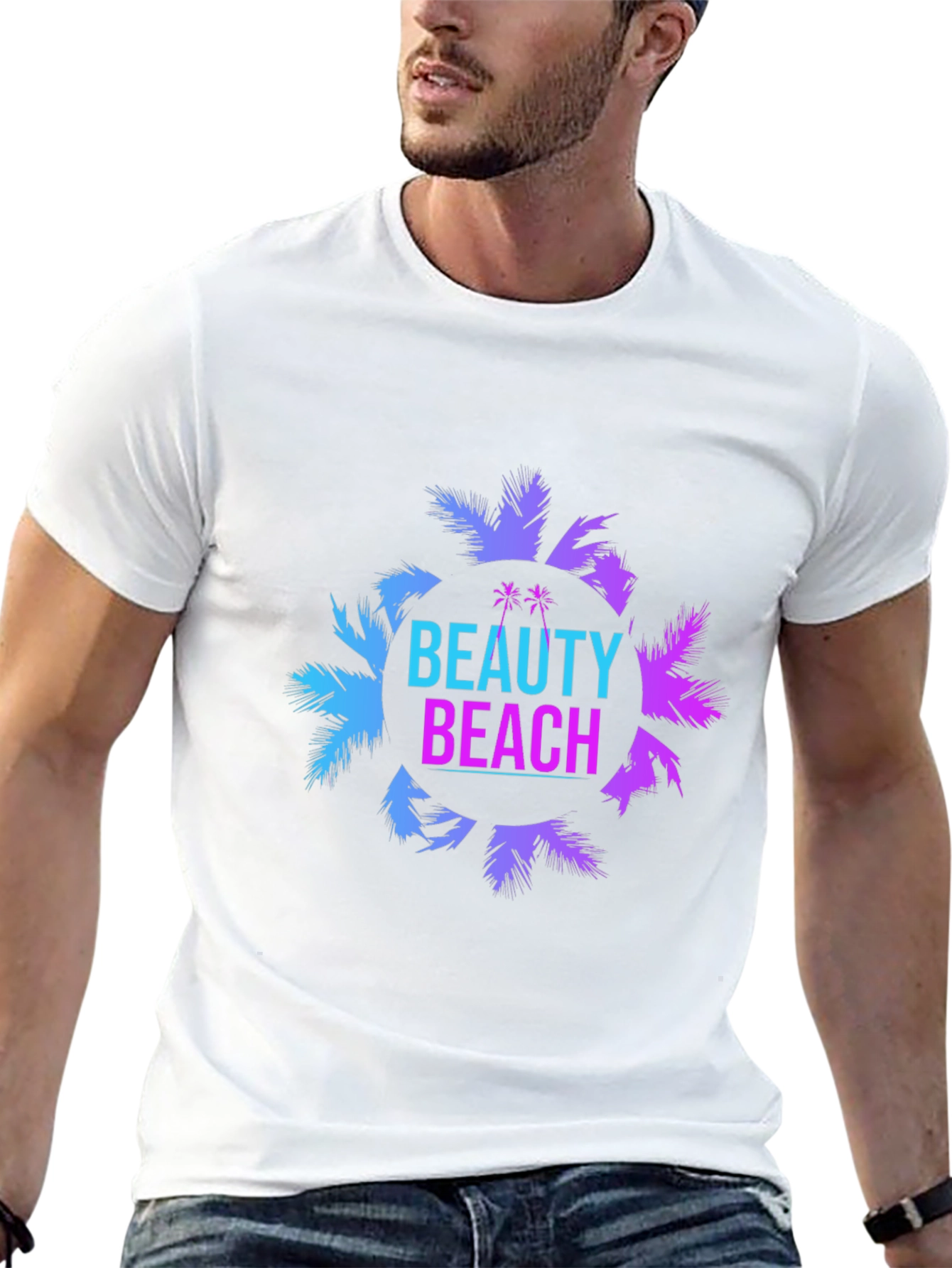 Beauty Beach Graphic Tee - Mens Black T-Shirt