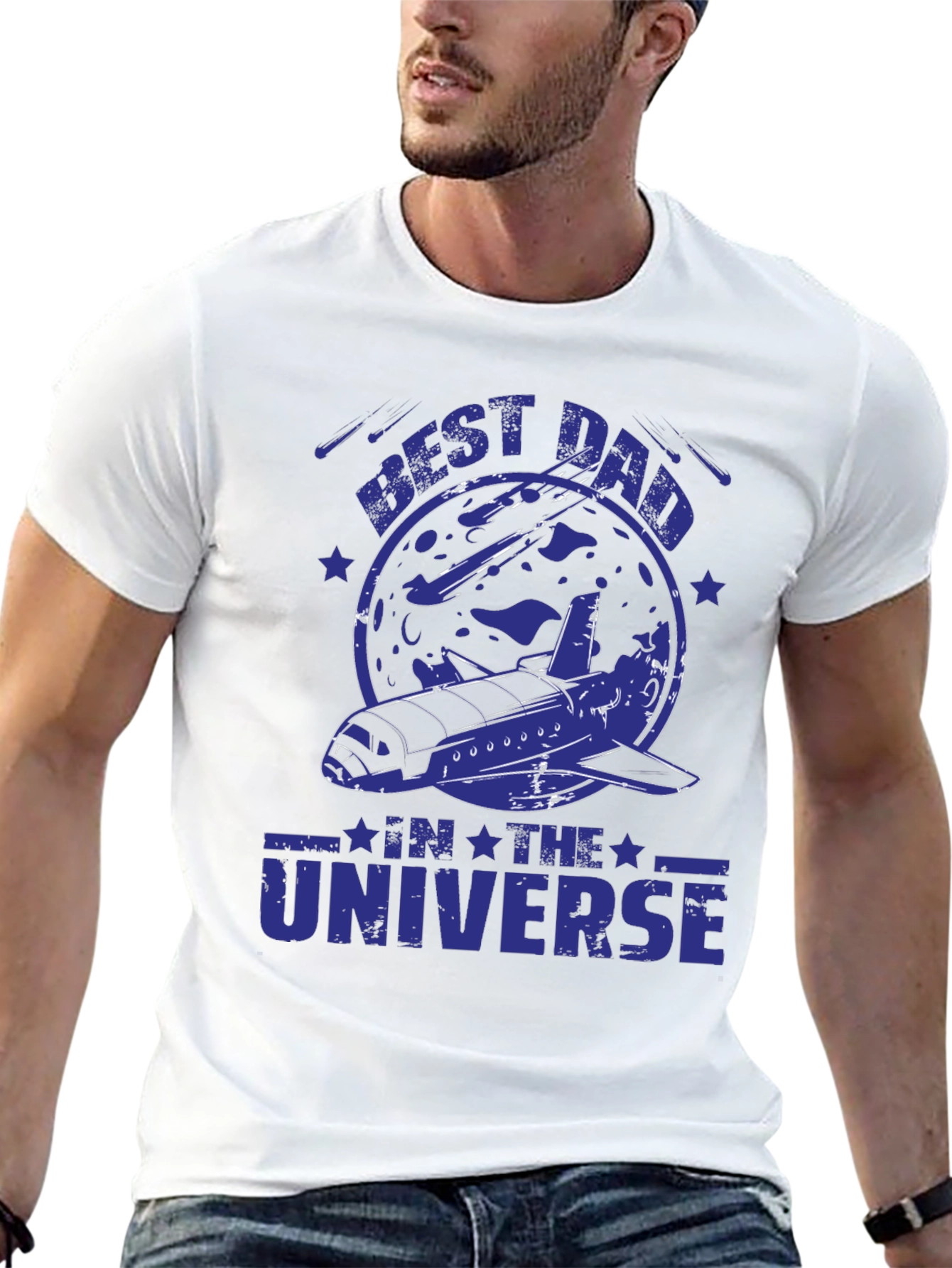 Best Dad in the Universe Black T-Shirt
