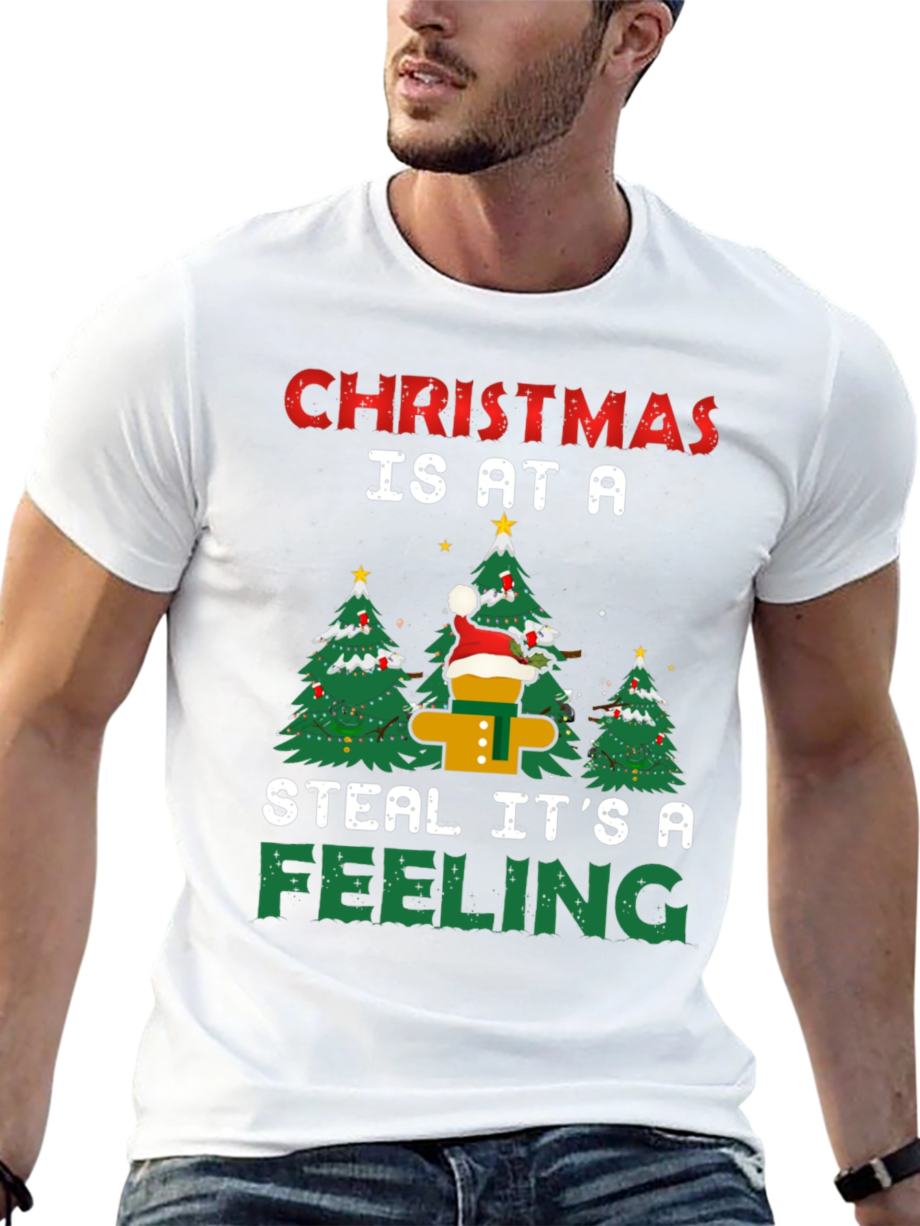 Christmas Feeling T-Shirt Funny Christmas Tree Apparel