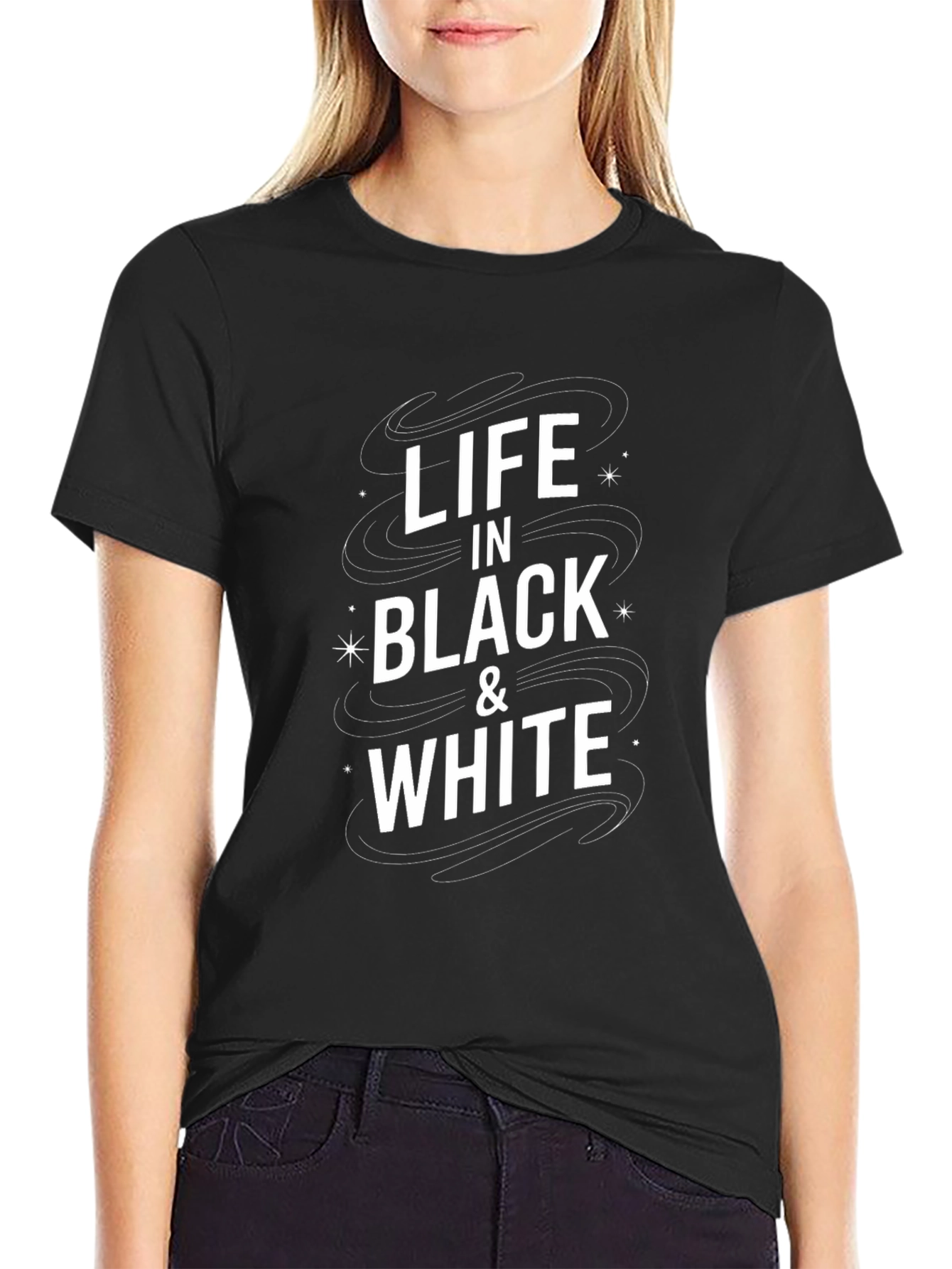 Life in Black and White Graphic Tee