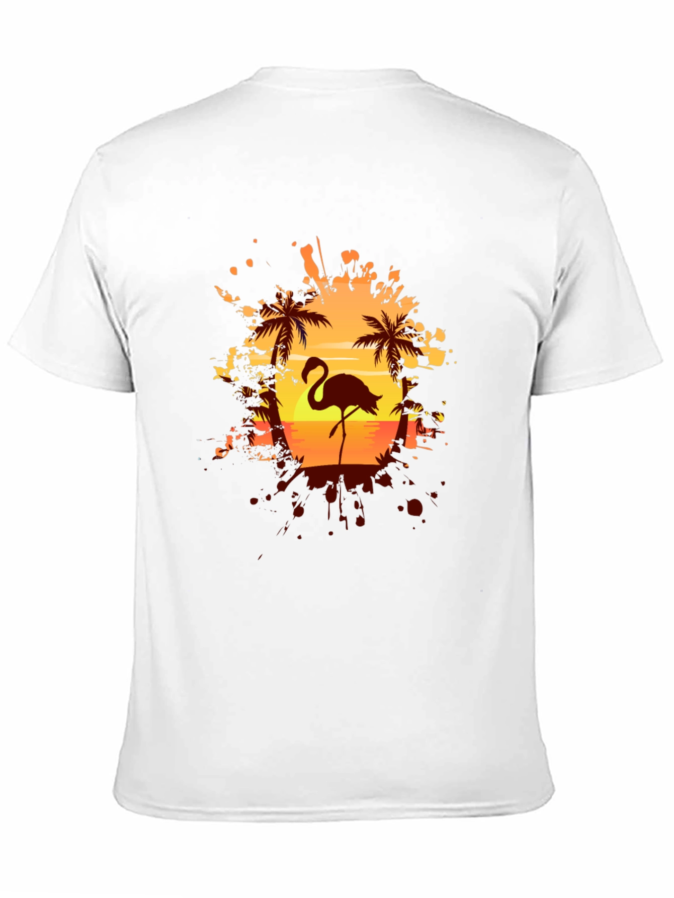 Flamingo Sunset Graphic Tee - Tropical Vibes