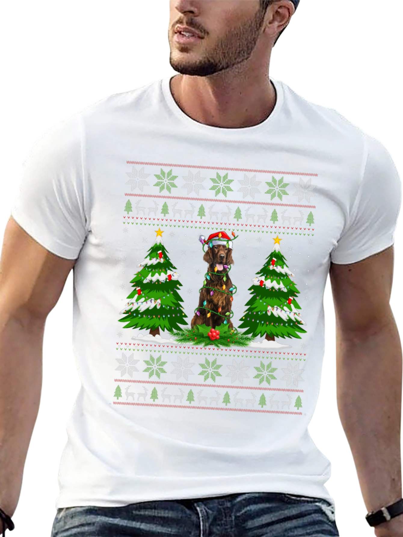 Festive Dog Christmas T-Shirt