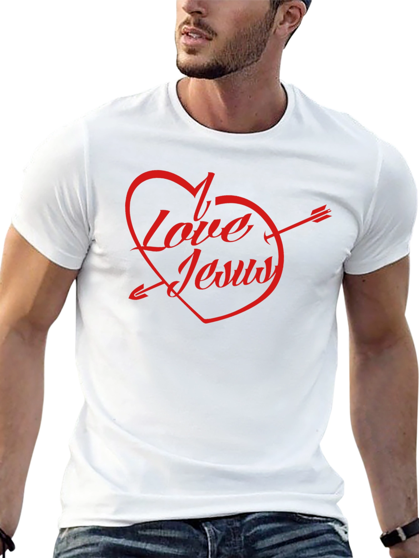 I Love Jesus Heart Arrow T-Shirt