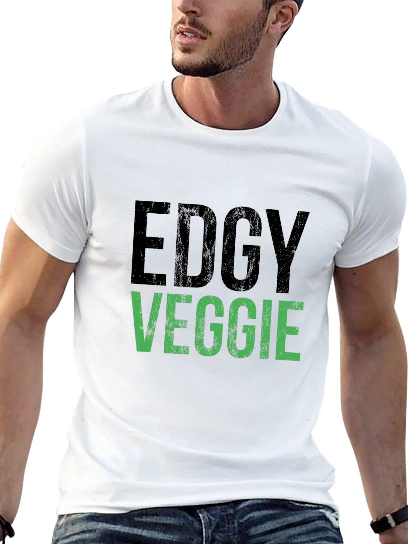 Edgy Veggie Graphic T-Shirt - Vegan Style
