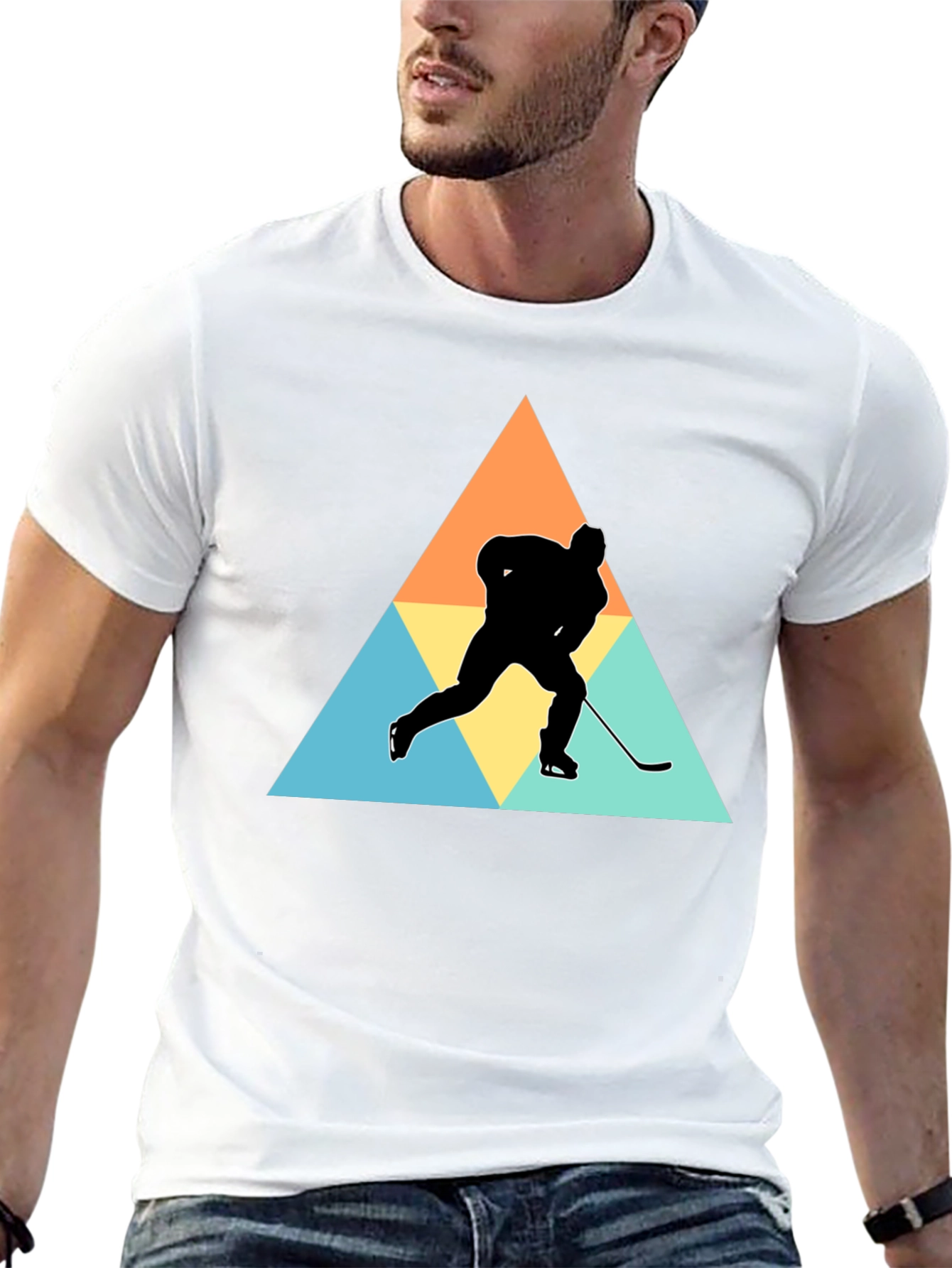 Hockey Silhouette Graphic T-Shirt