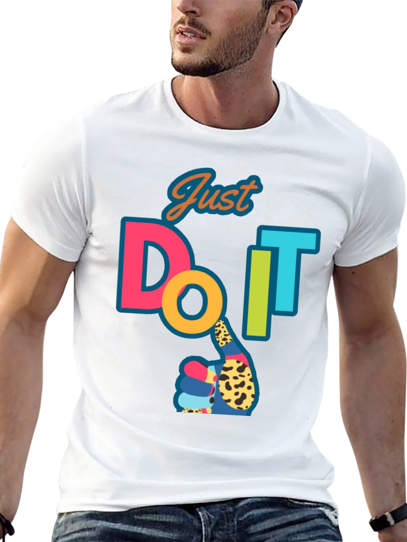Just Do It T-Shirt - Graphic Print Cotton Tee