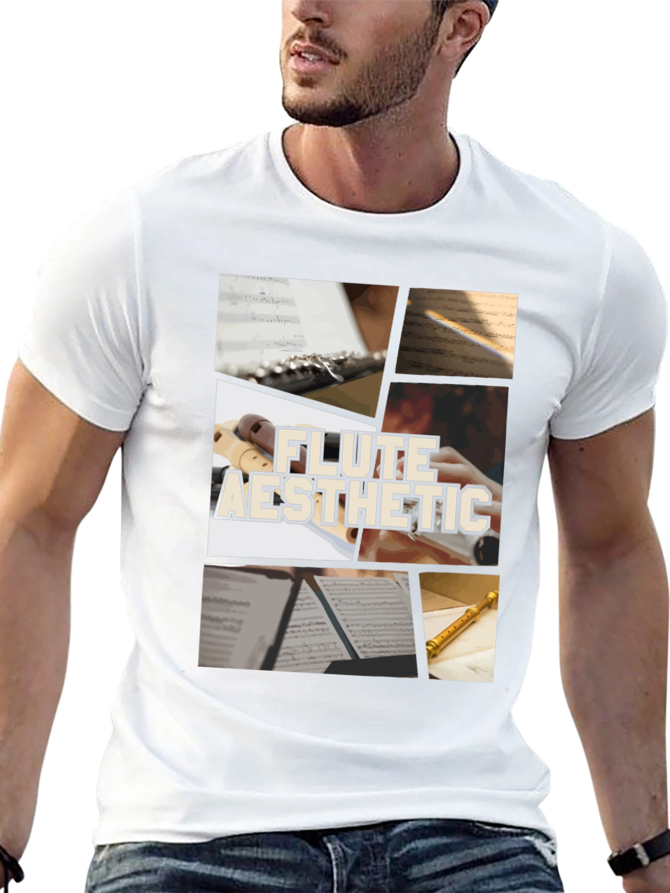 Flute Aesthetic T-Shirt - Music Lover Tee