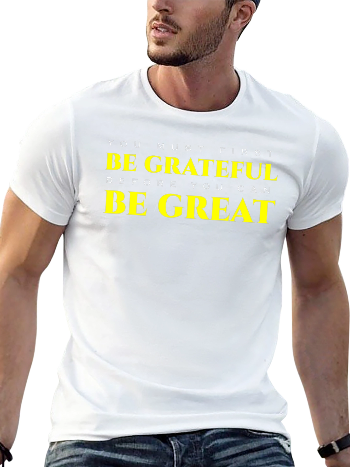 Grateful Be Great Black T-Shirt - Motivational Tee