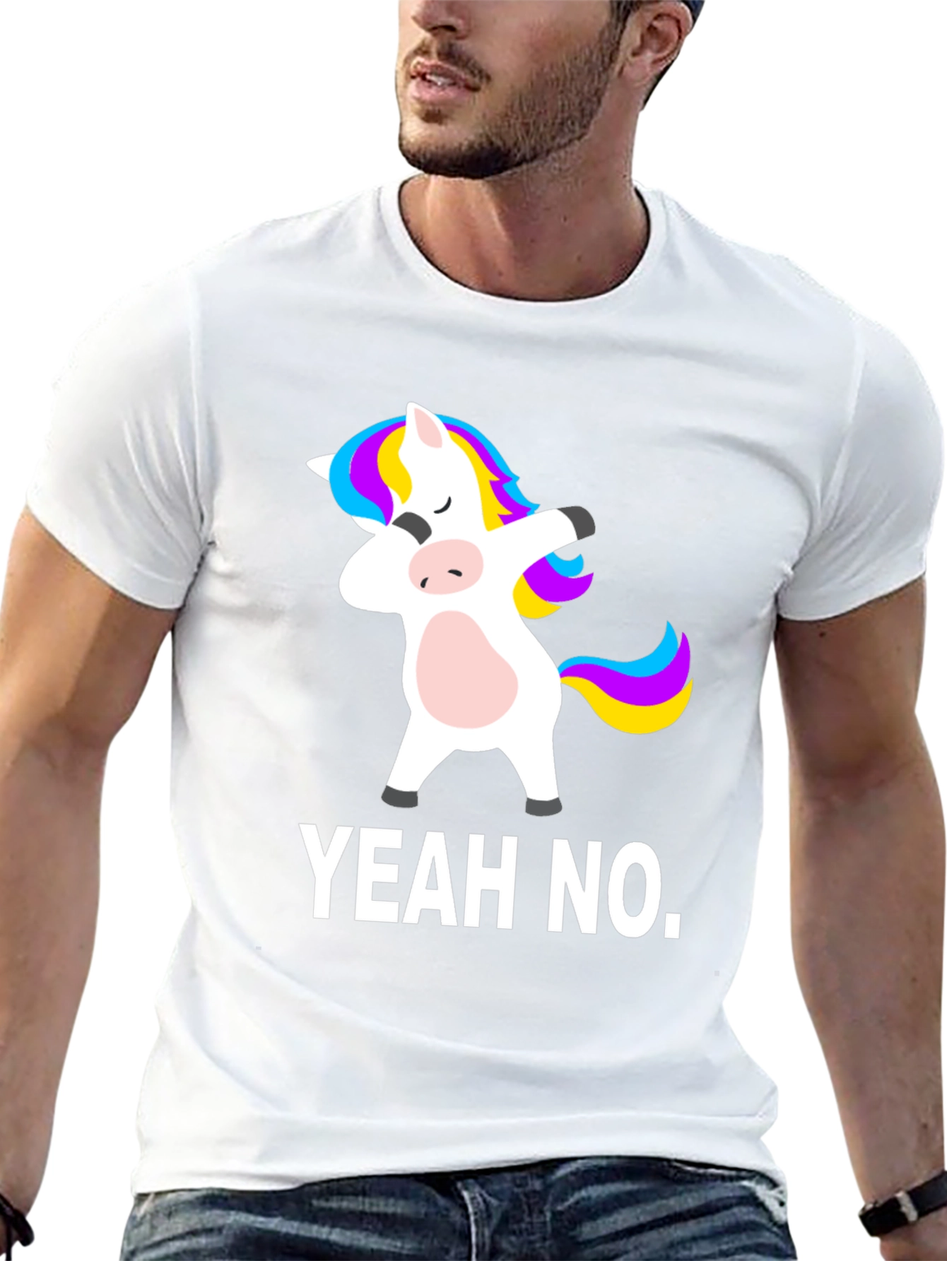 Yeah No. Unicorn Dab Black T-Shirt