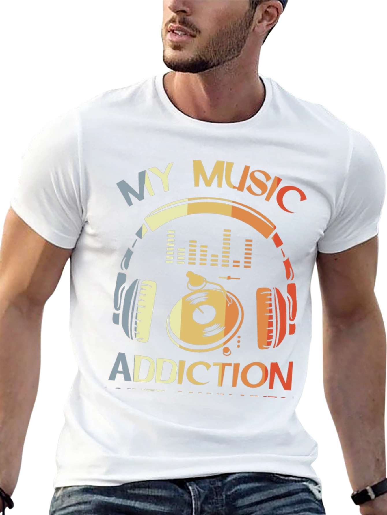 Music Addiction Graphic T-Shirt