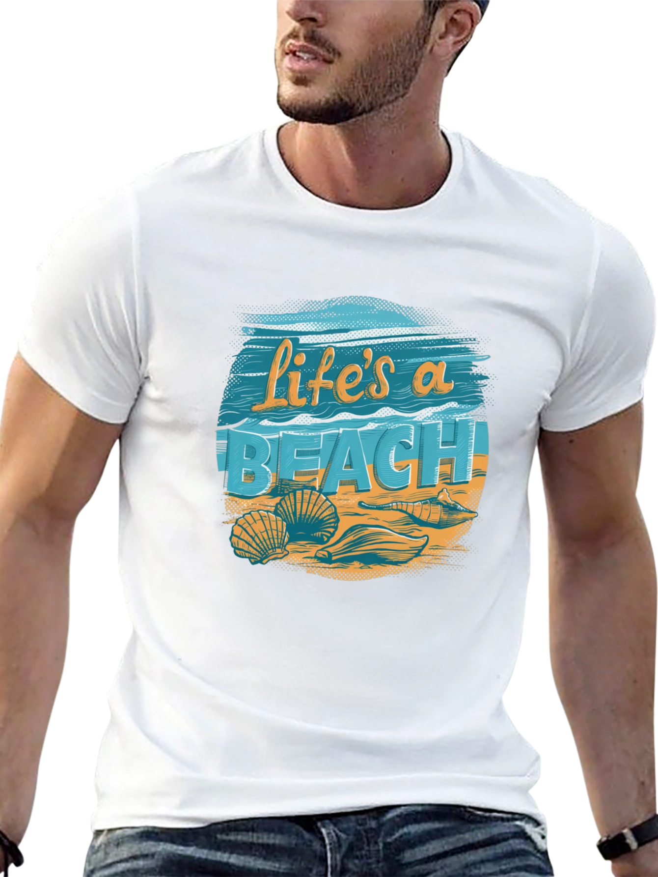 Lifes a Beach Graphic Tee - Summer Vibes T-Shirt