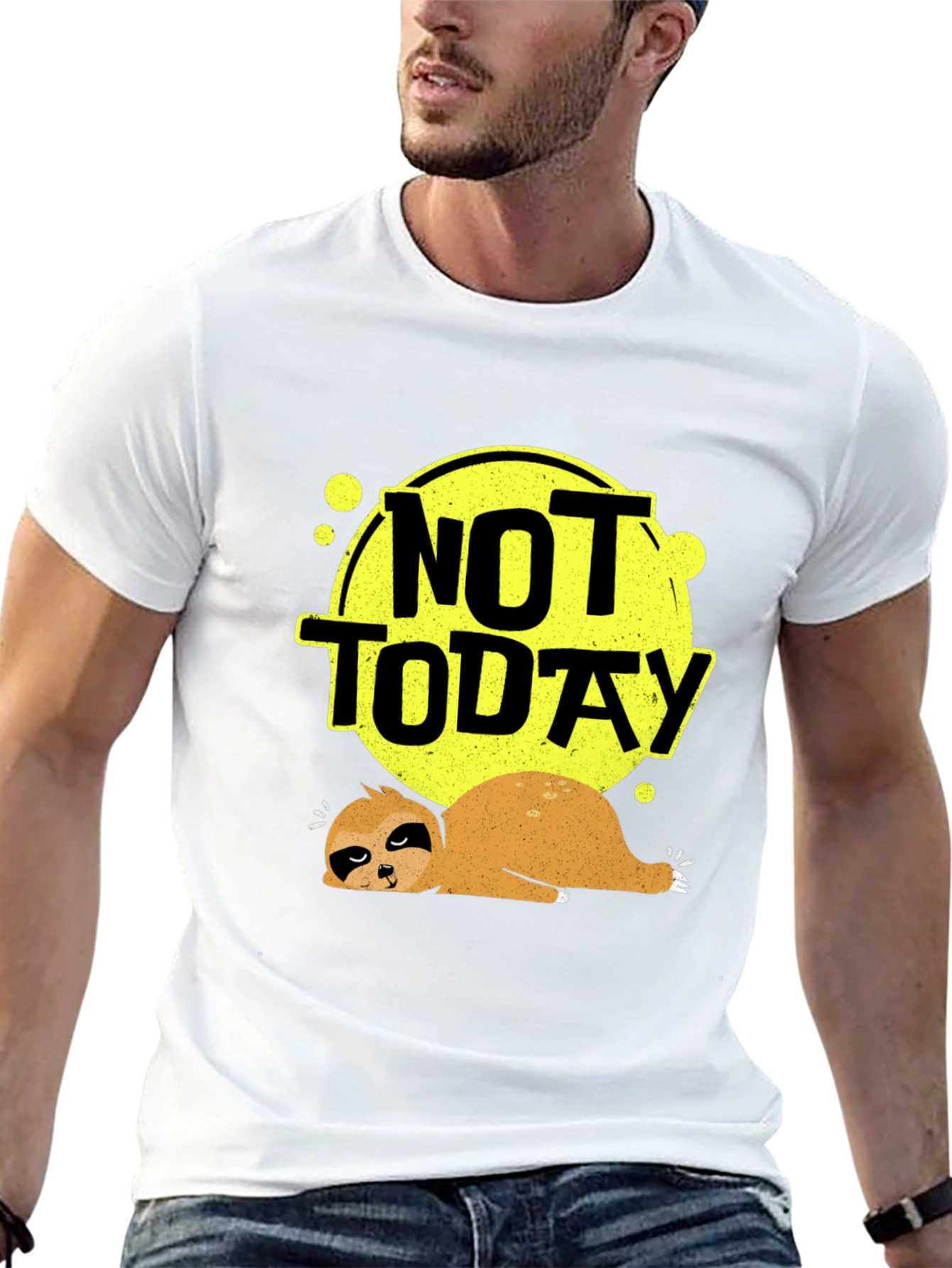 Not Today Sloth Graphic Tee - Lazy Days T-Shirt