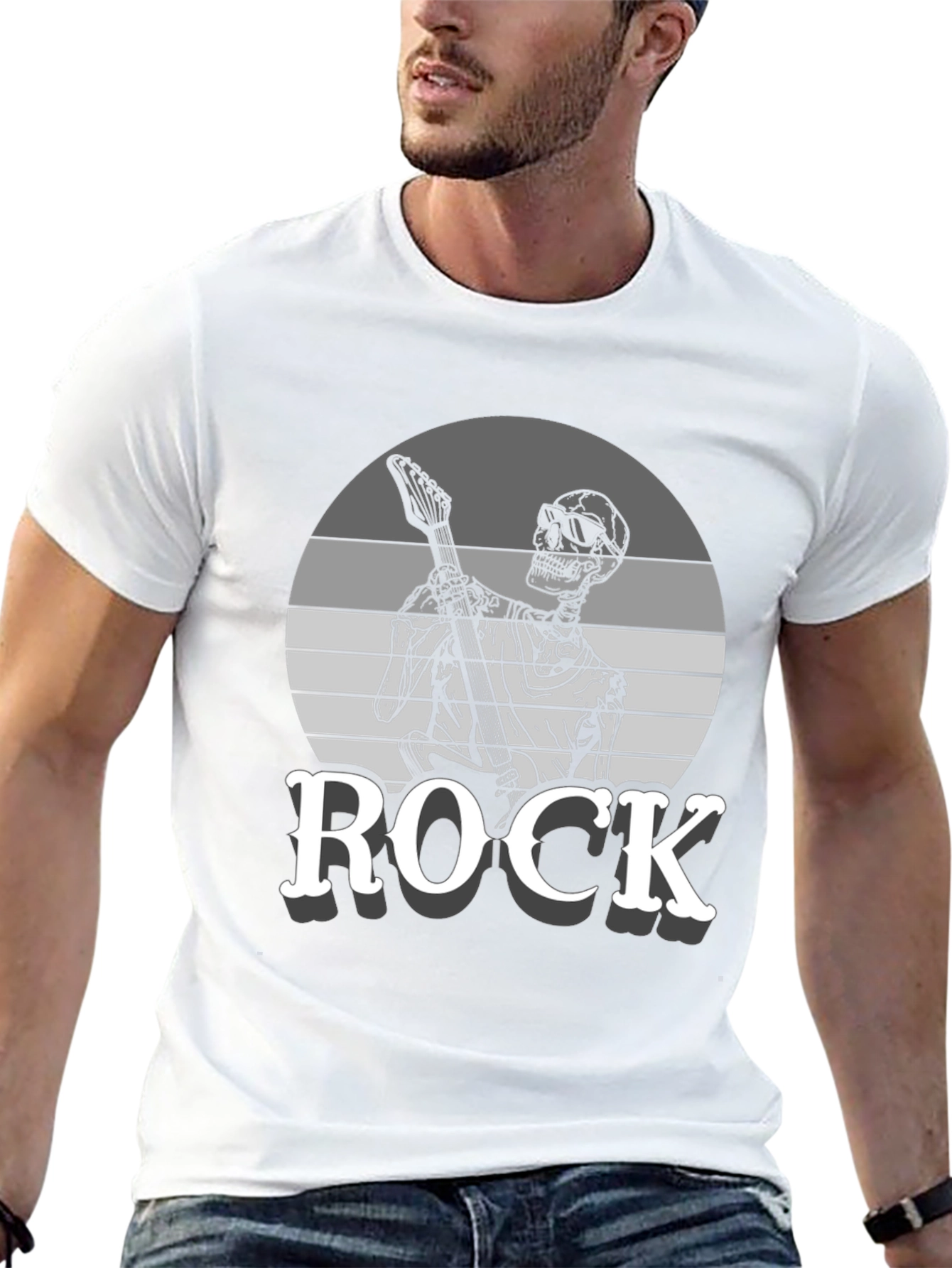 Rock Skeleton Graphic Tee