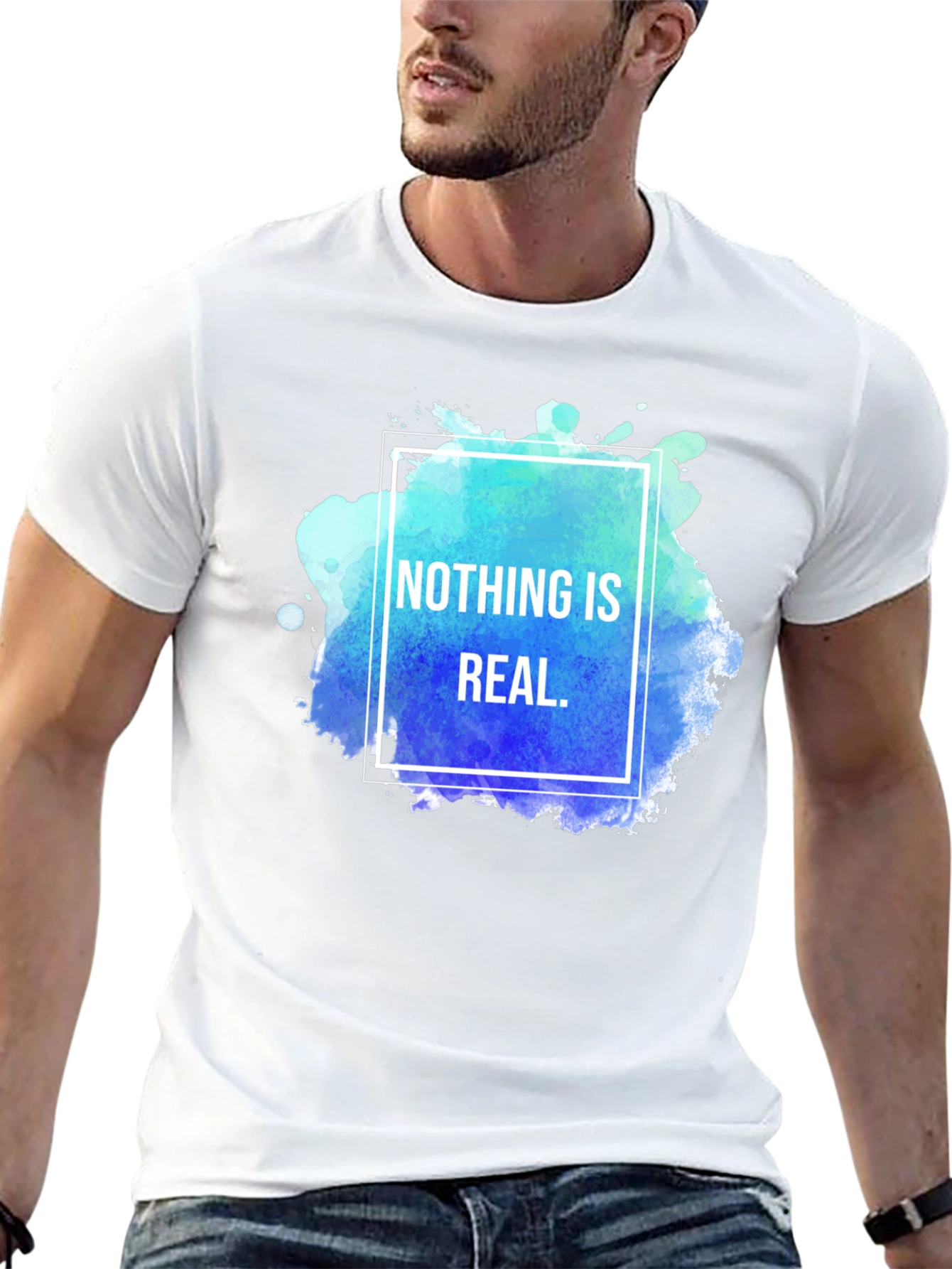 Nothing Is Real Graphic Tee - Black Cotton T-Shirt