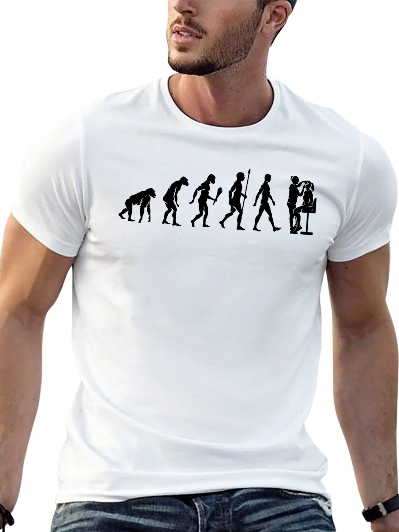 Evolution of Beauty T-Shirt - Funny Hairdresser Tee