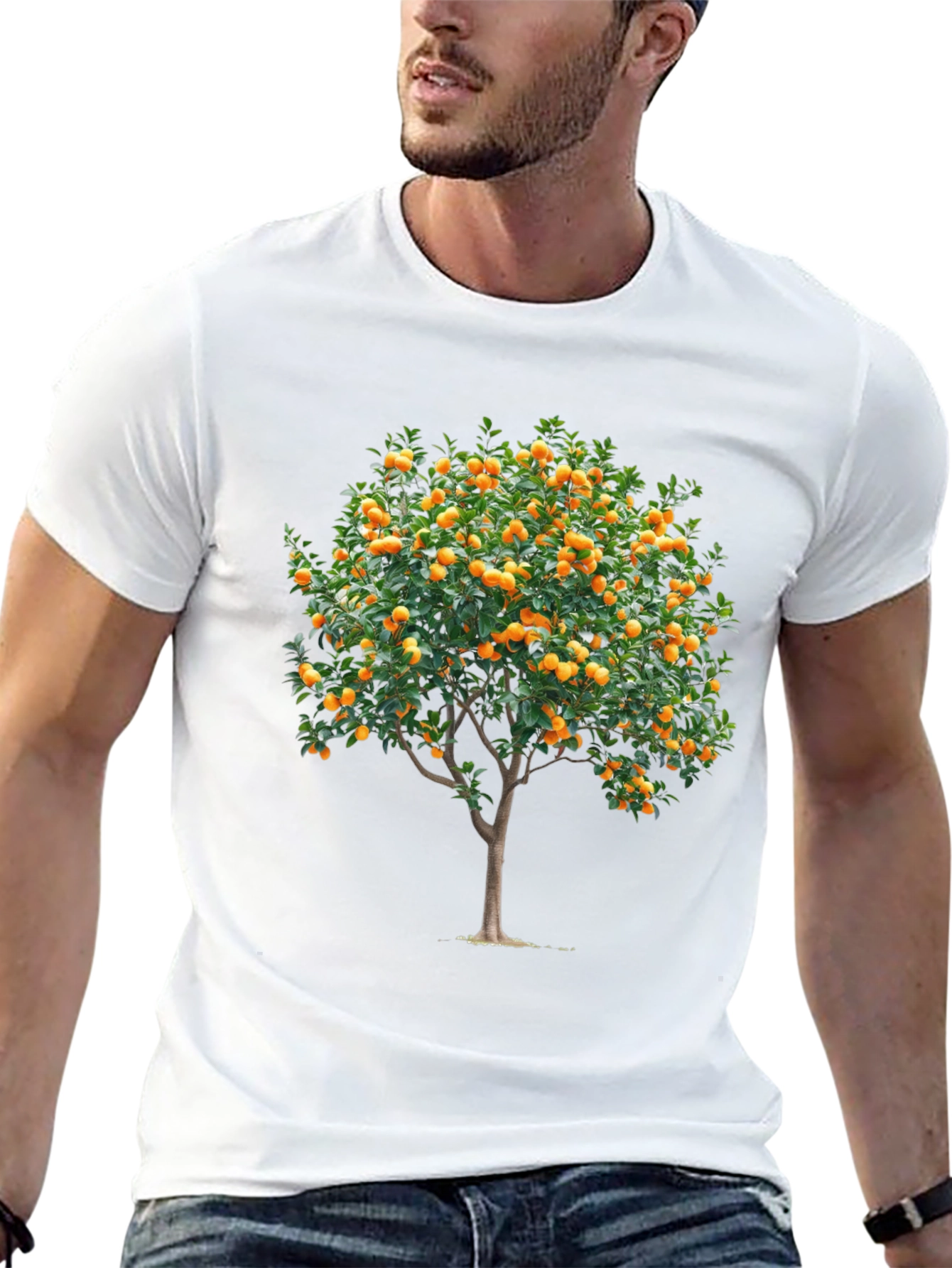 Orange Tree Graphic T-Shirt - Fruitful Style