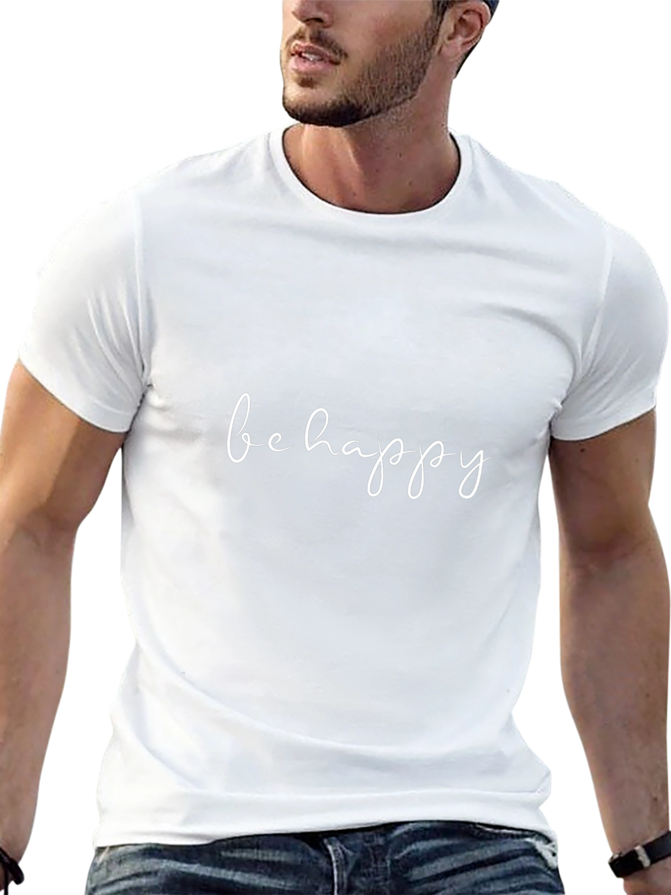 Be Happy Graphic Tee - Casual Comfort