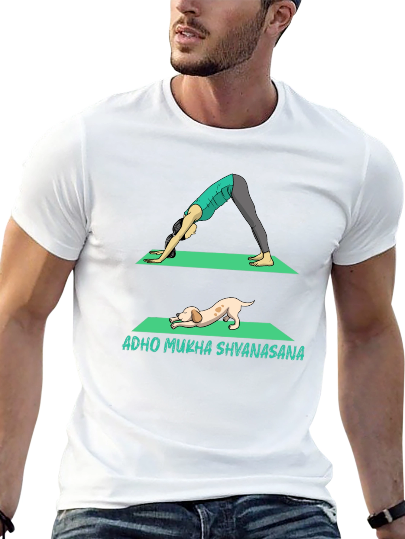 Downward Dog Yoga T-Shirt: Yoga & Dog Lover Tee