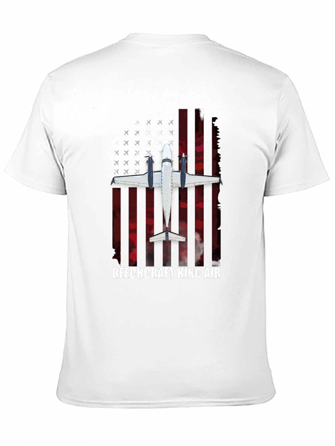 Beechcraft King Air American Flag T-Shirt