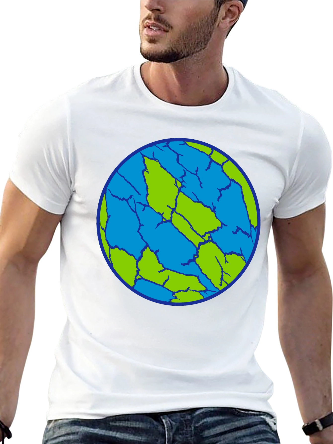 Cracked Earth T-Shirt - Unique Planet Design