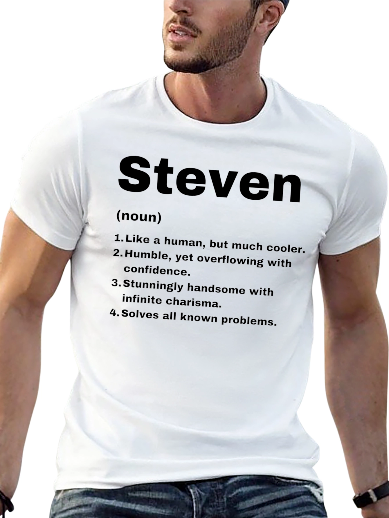 Steven Definition T-Shirt Funny Name Gift