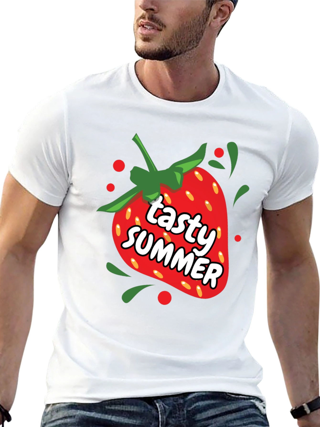 Tasty Summer Strawberry Graphic T-Shirt