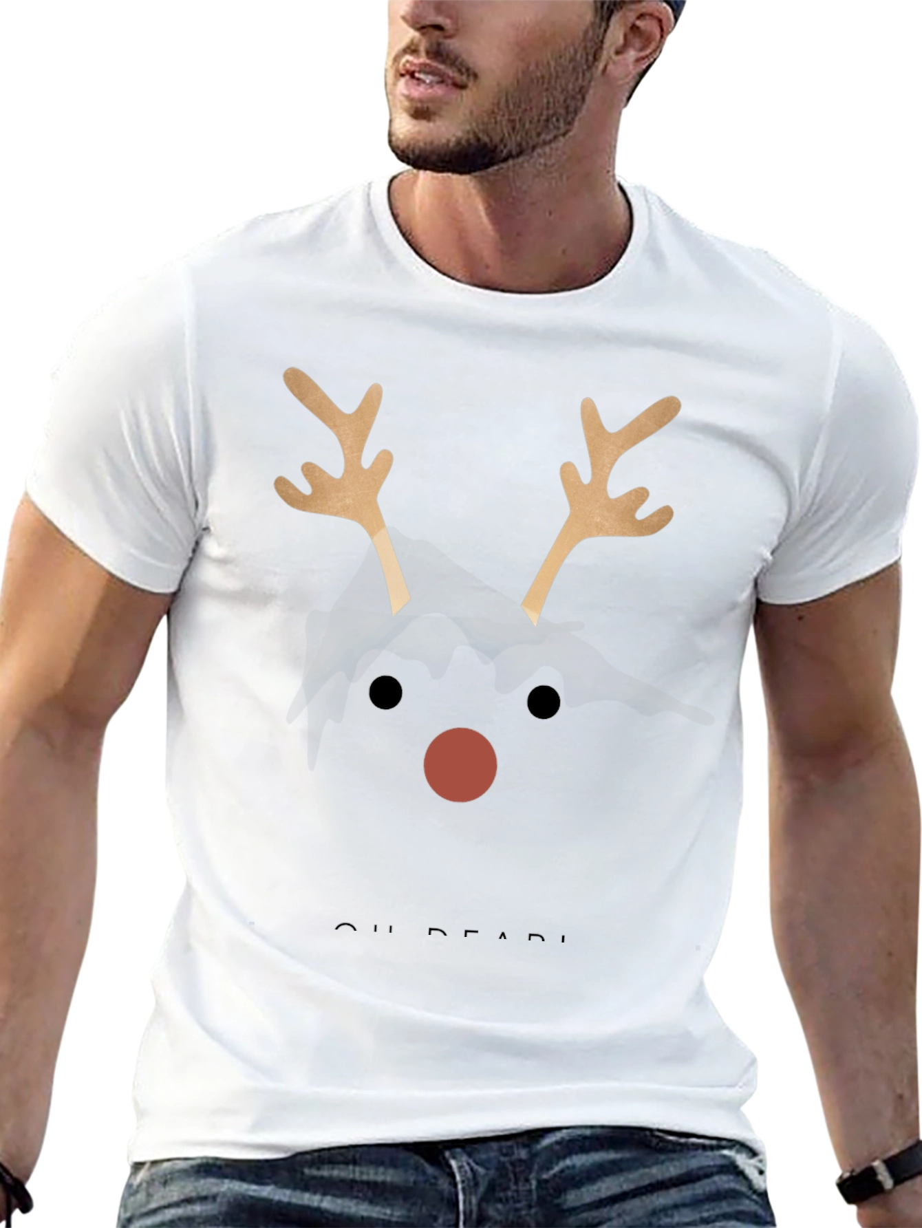 Reindeer Nose Christmas Tee Shirt
