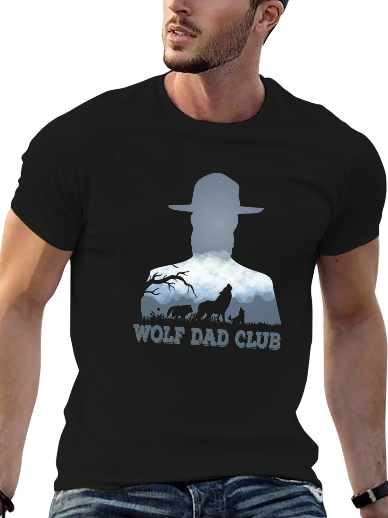 Wolf Dad Club T-Shirt - Stylish Graphic Tee