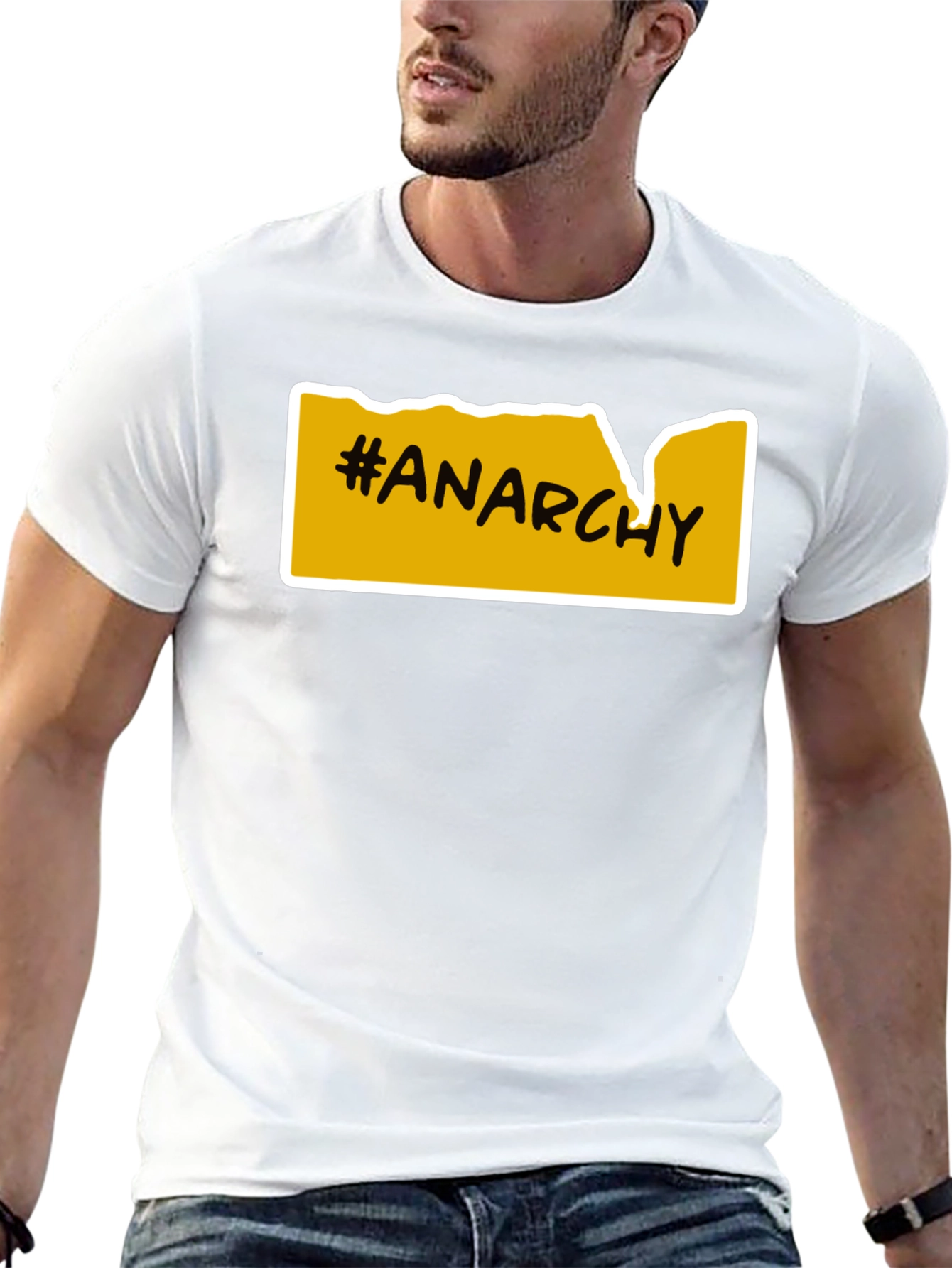 Anarchy T-Shirt - Bold Yellow Graphic
