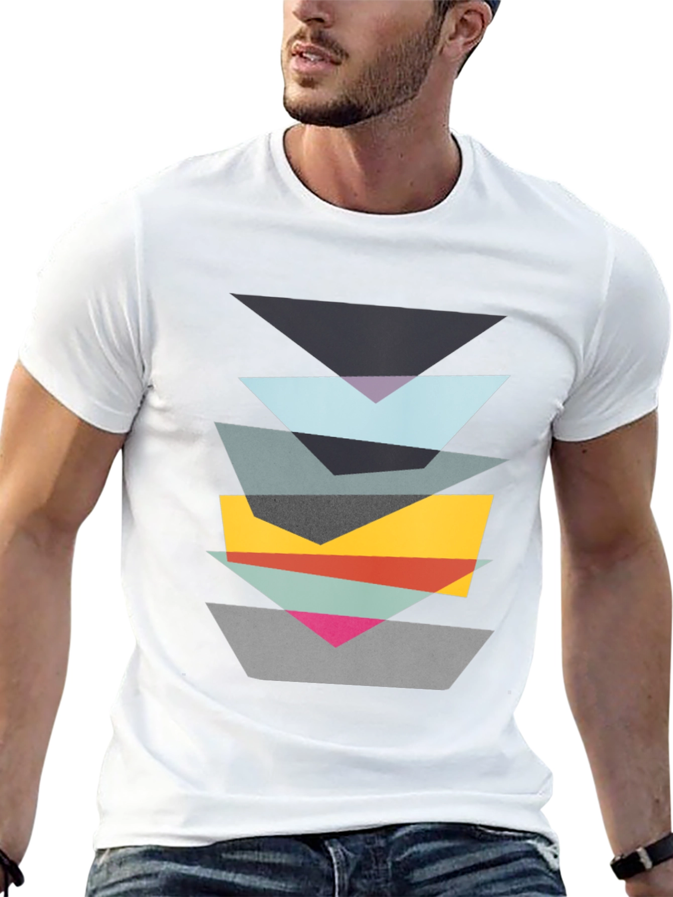 Abstract Geometric Tee - Modern Style
