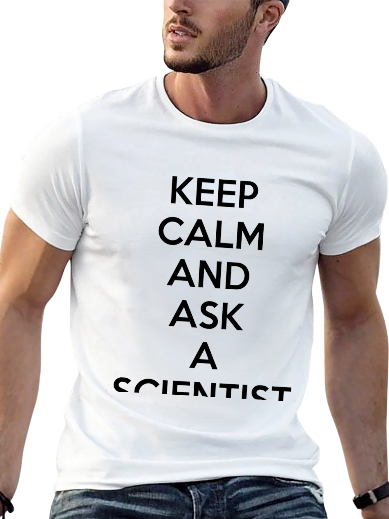 Keep Calm Ask A Scientist Graphic T-Shirt