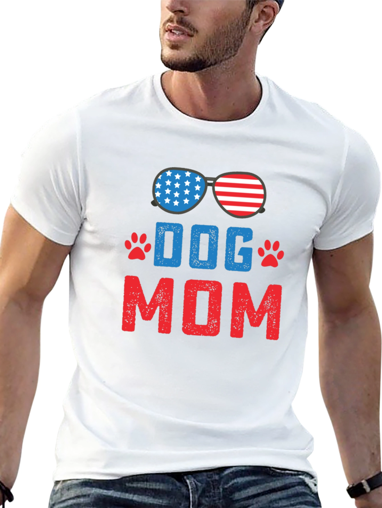 Dog Mom Patriotic T-Shirt