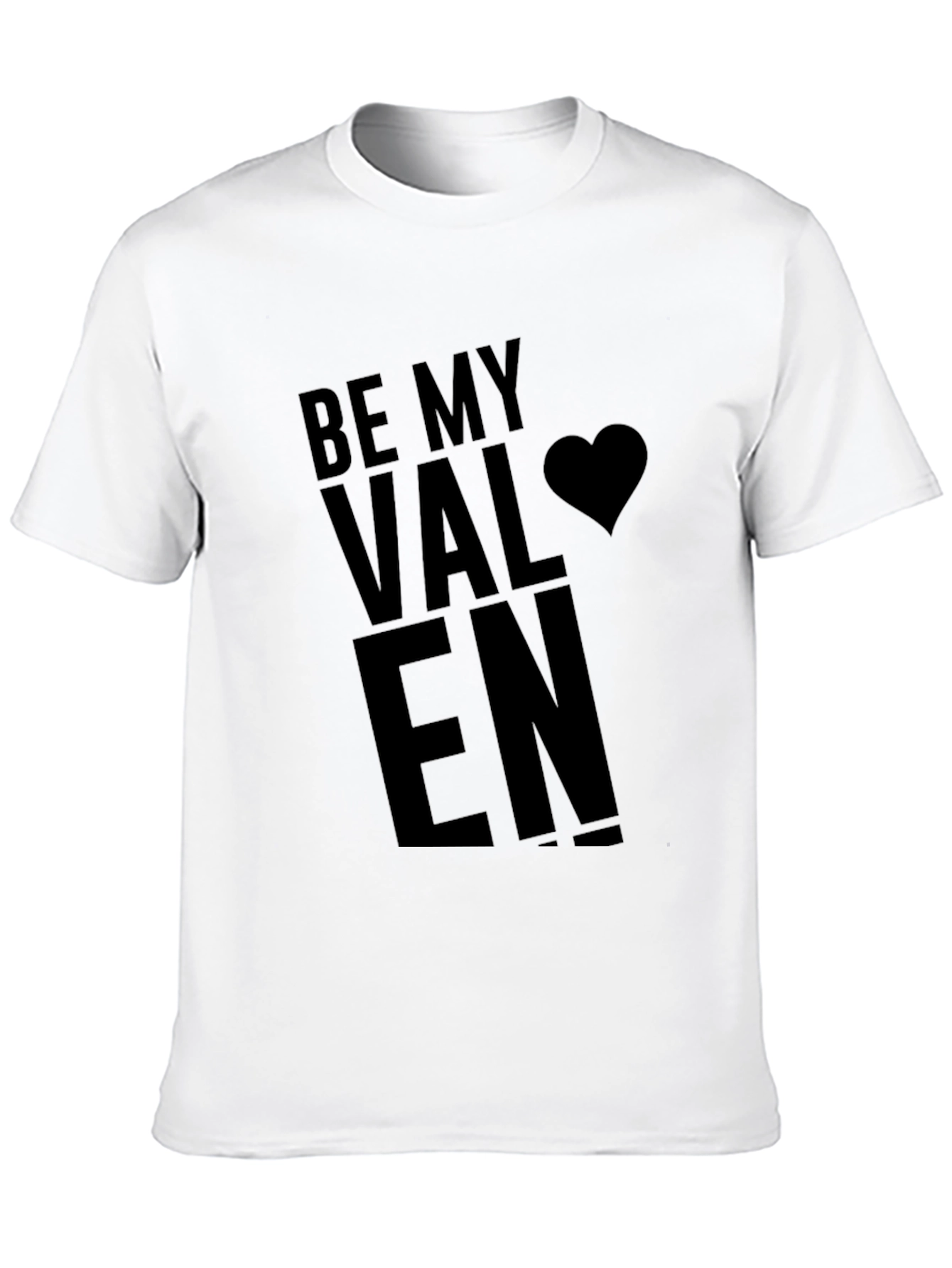 Be My Valentine Graphic Tee - Black Cotton T-Shirt