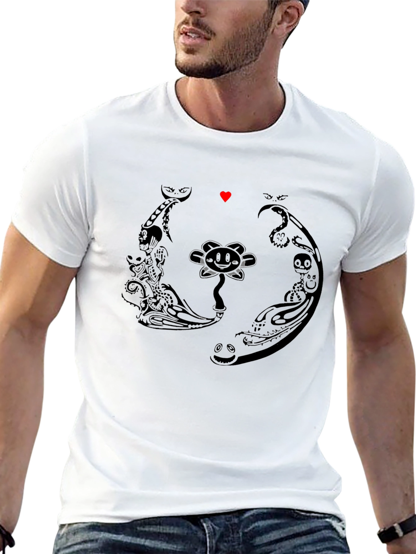 Undertale Flowey Black Graphic Tee