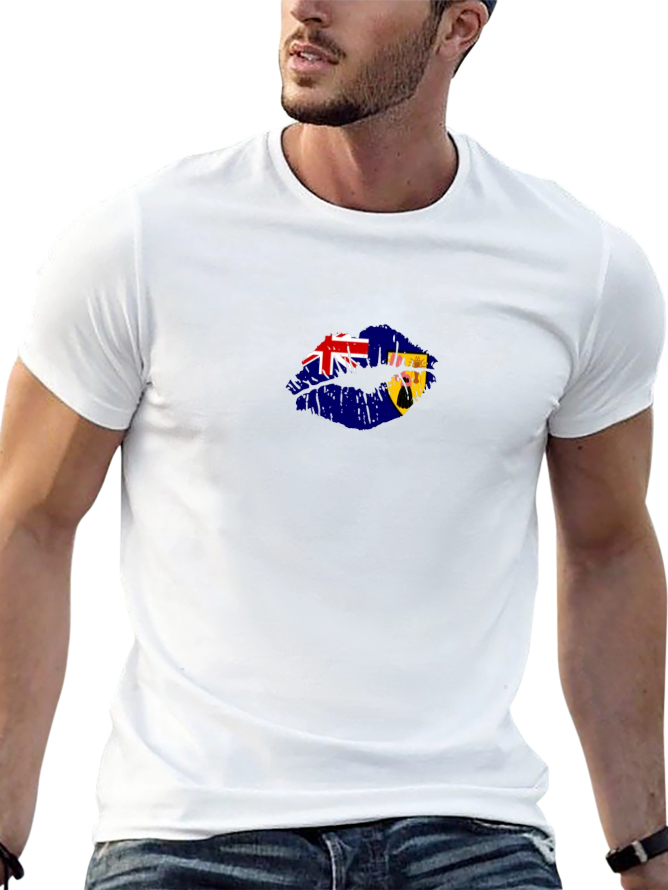 Turks & Caicos Islands Flag Lips T-Shirt