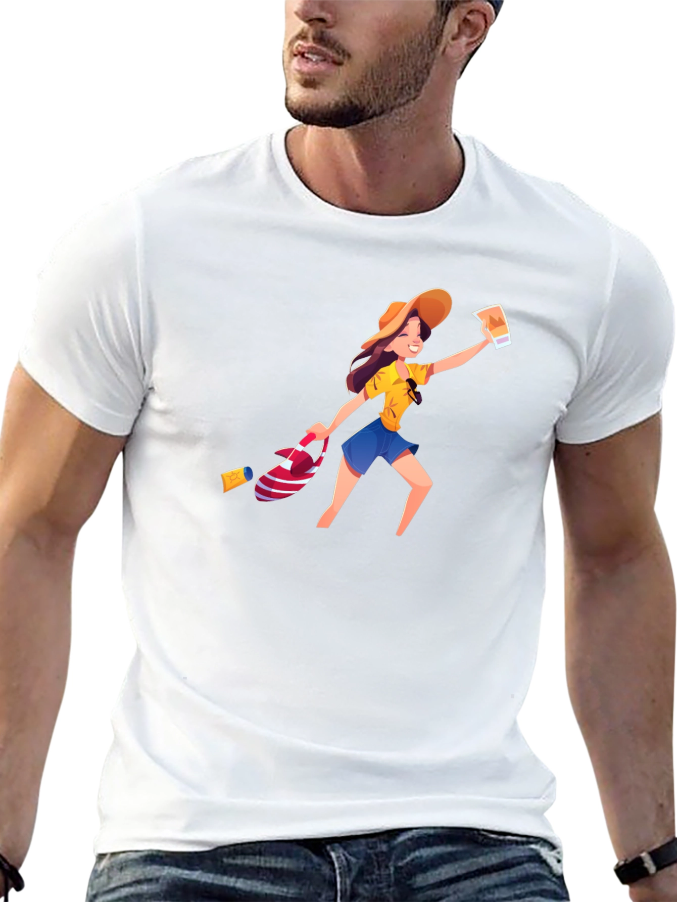 Fun Tourist Graphic Tee - Black Unisex