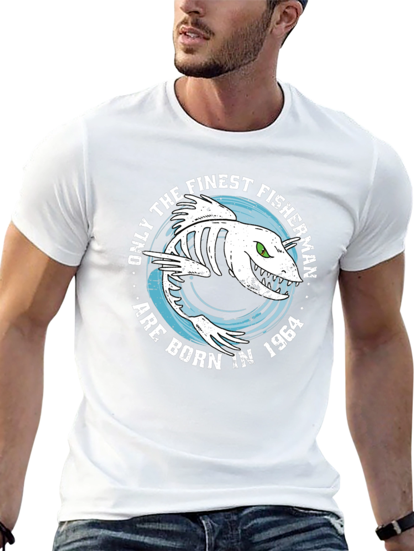 Finest Fisherman Born in 1964 T-Shirt