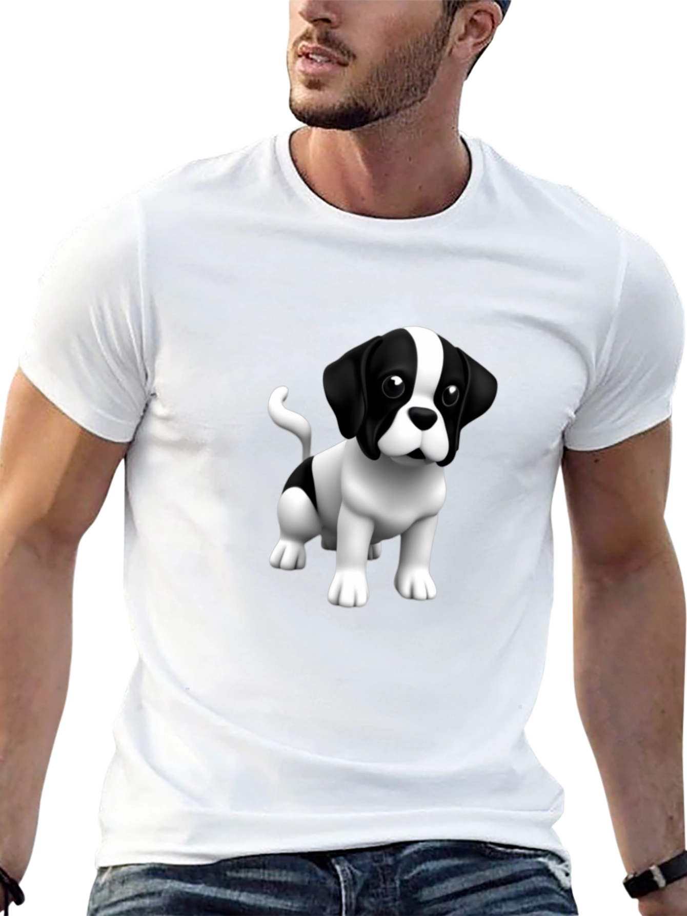 Dog Graphic Tee - Cute Cartoon Puppy T-Shirt