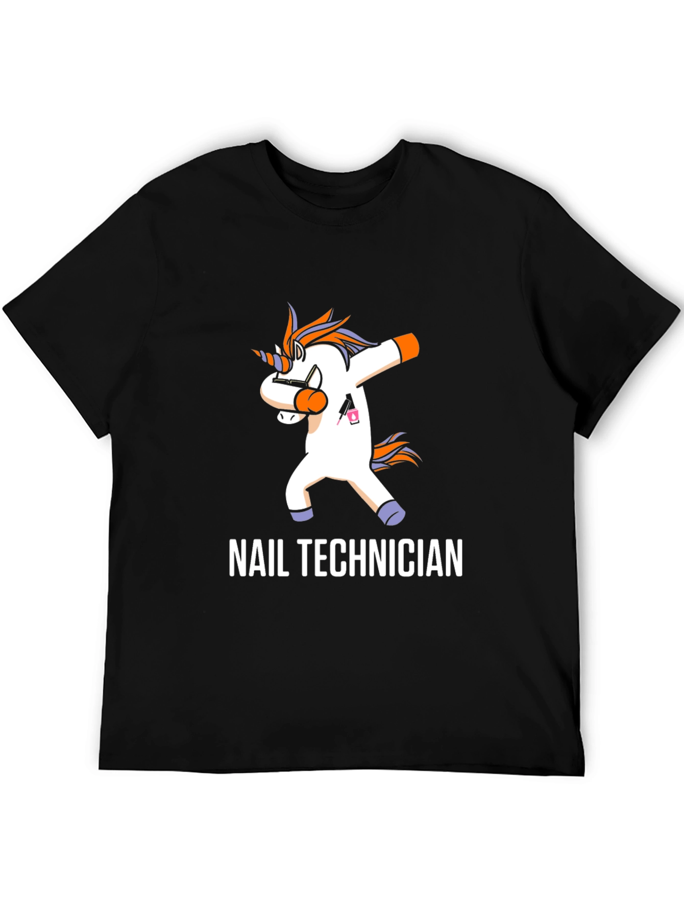 Nail Technician Dabbing Unicorn T-Shirt